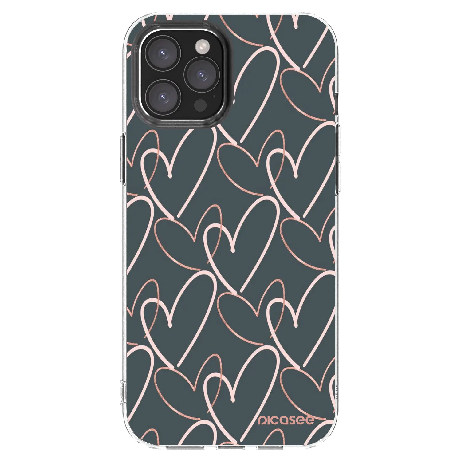 Picasee silikonska prozirna maskica za Apple iPhone 12 Pro Max - Lots of love