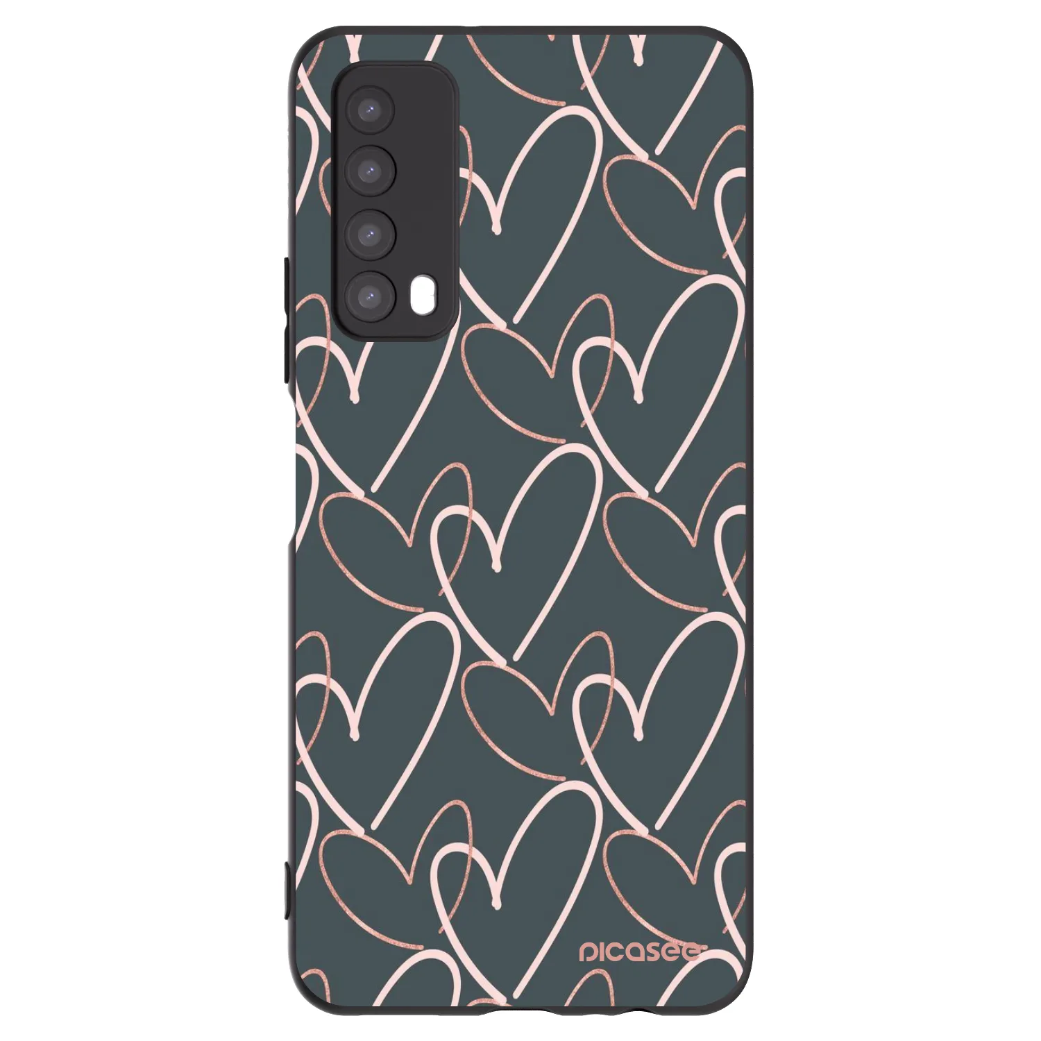 Picasee crna silikonska maskica za Huawei P Smart 2021 - Lots of love