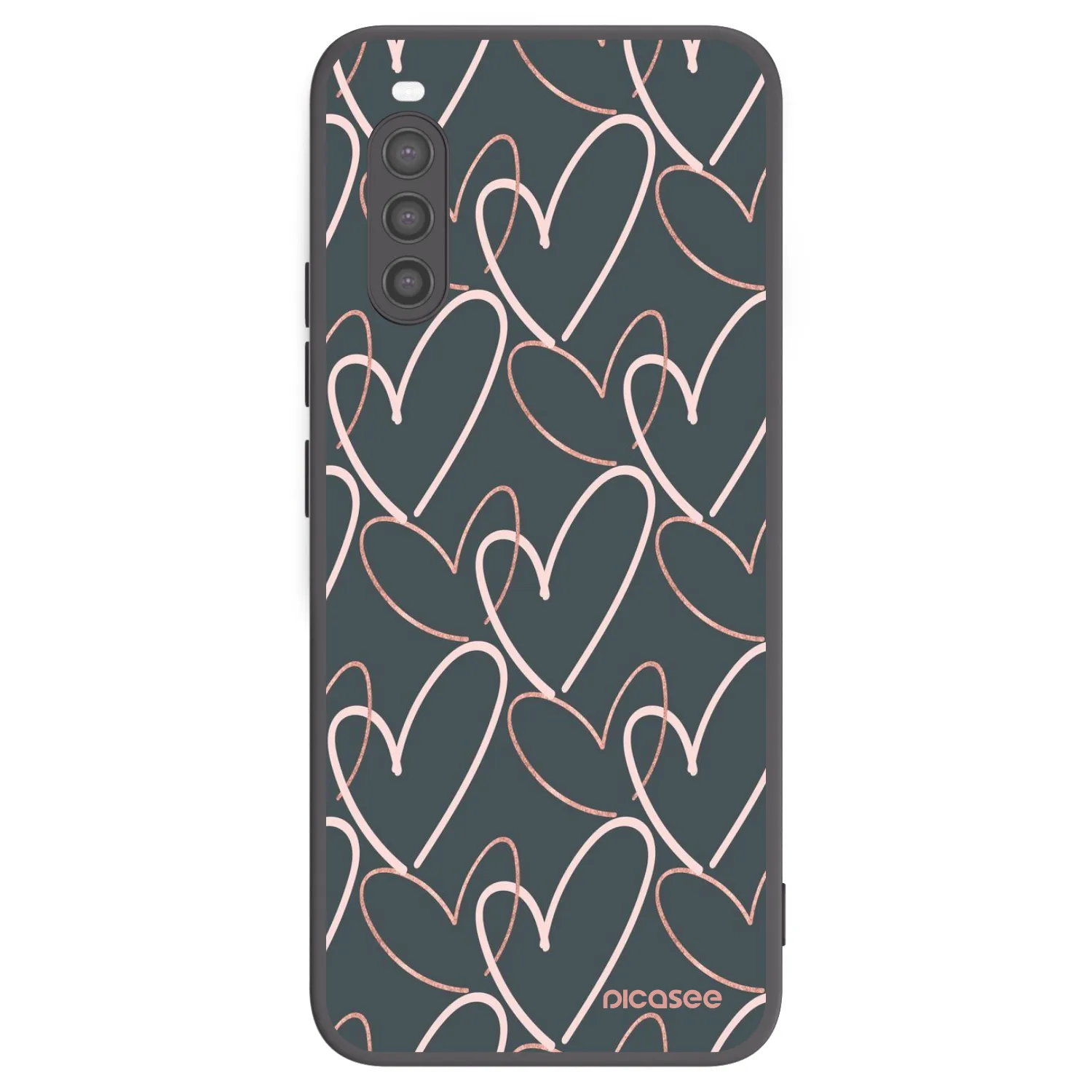 Picasee crna silikonska maskica za Sony Xperia 10 II - Lots of love