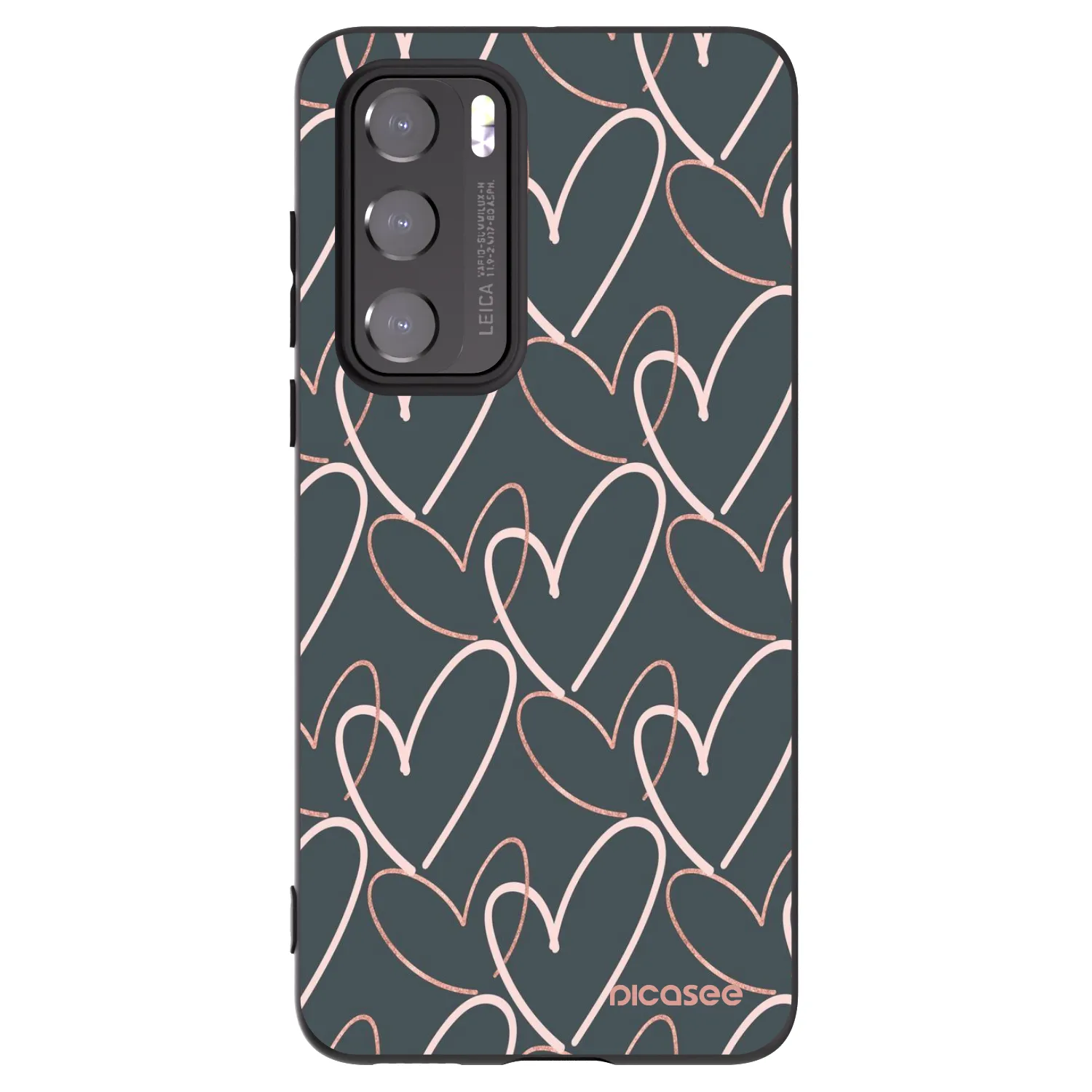 Picasee crna silikonska maskica za Huawei P40 - Lots of love