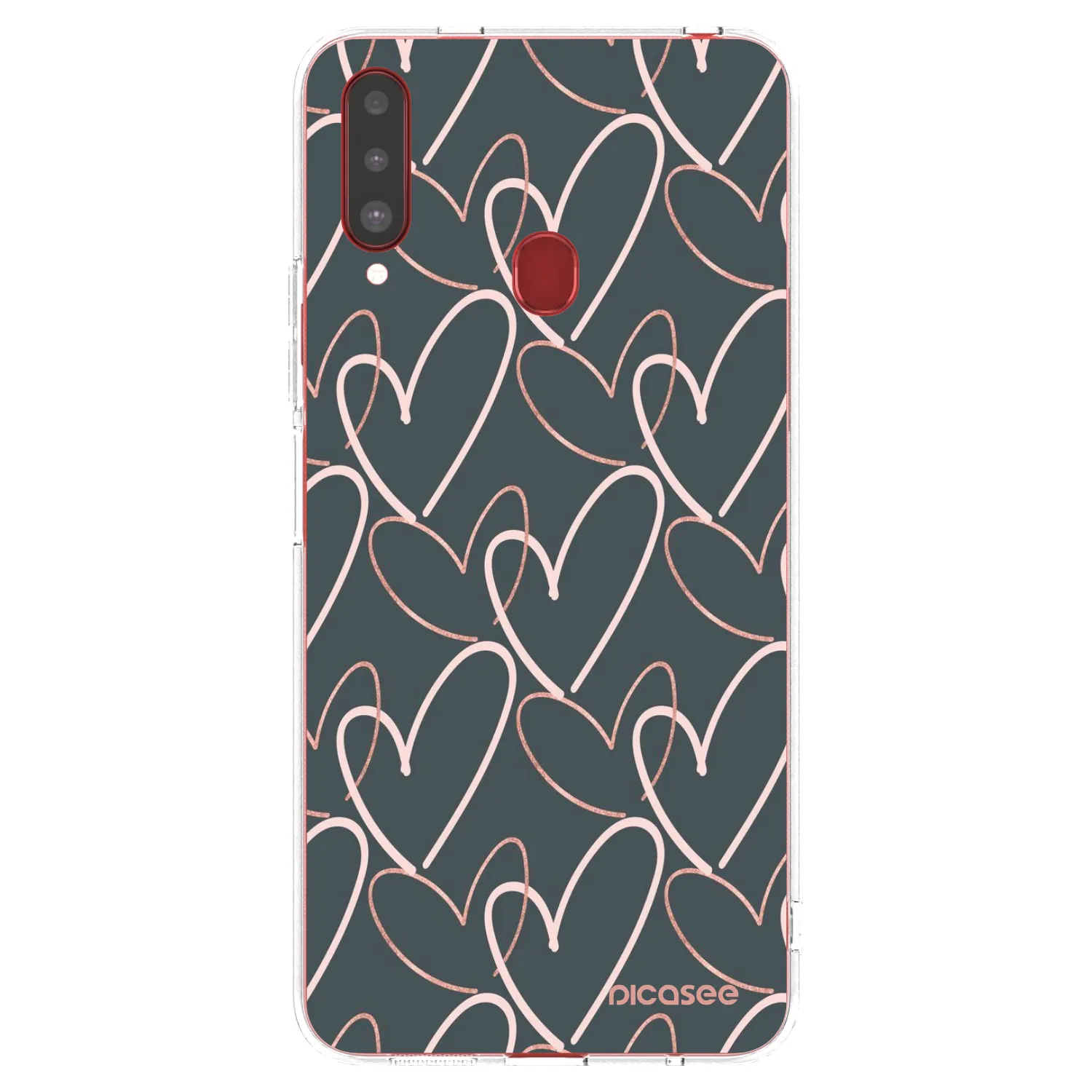 Picasee silikonska prozirna maskica za Samsung Galaxy A20s - Lots of love