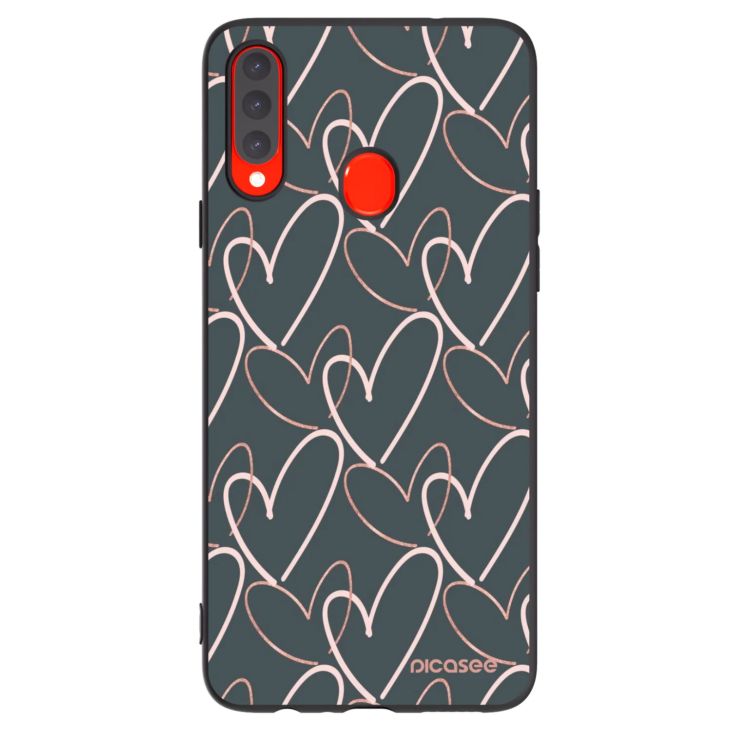 Picasee crna silikonska maskica za Samsung Galaxy A20s - Lots of love