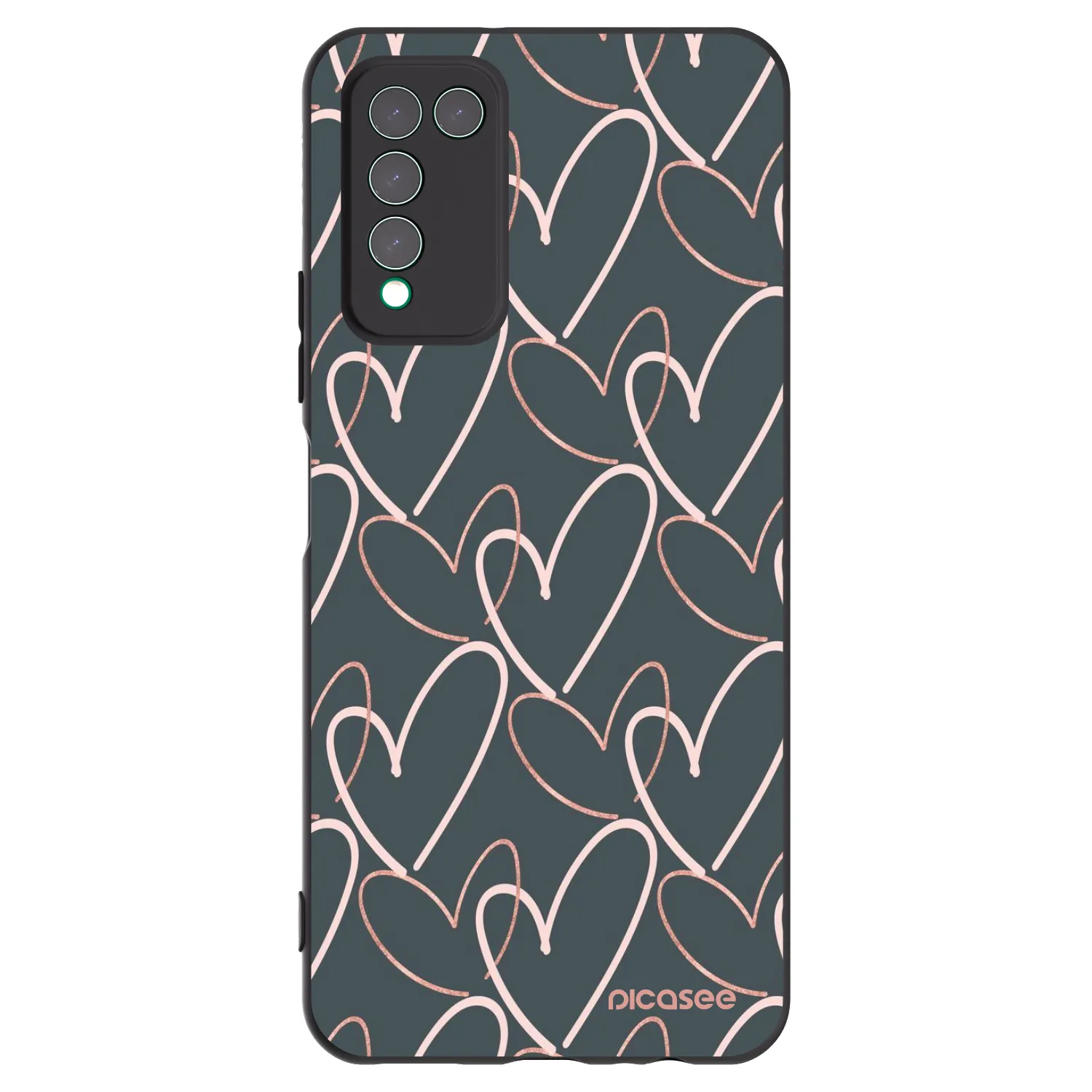 Picasee crna silikonska maskica za Honor 10X Lite - Lots of love
