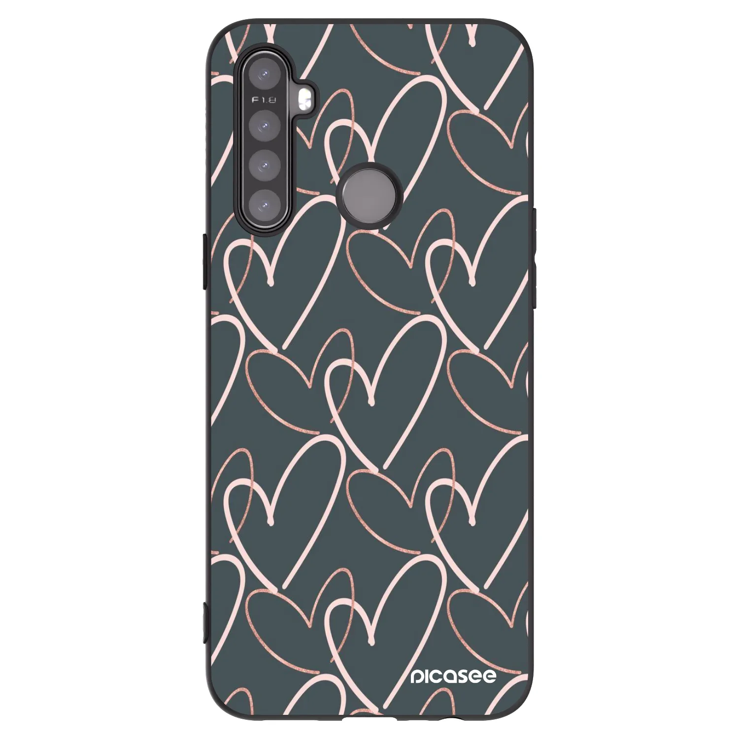 Picasee crna silikonska maskica za Realme 6i - Lots of love