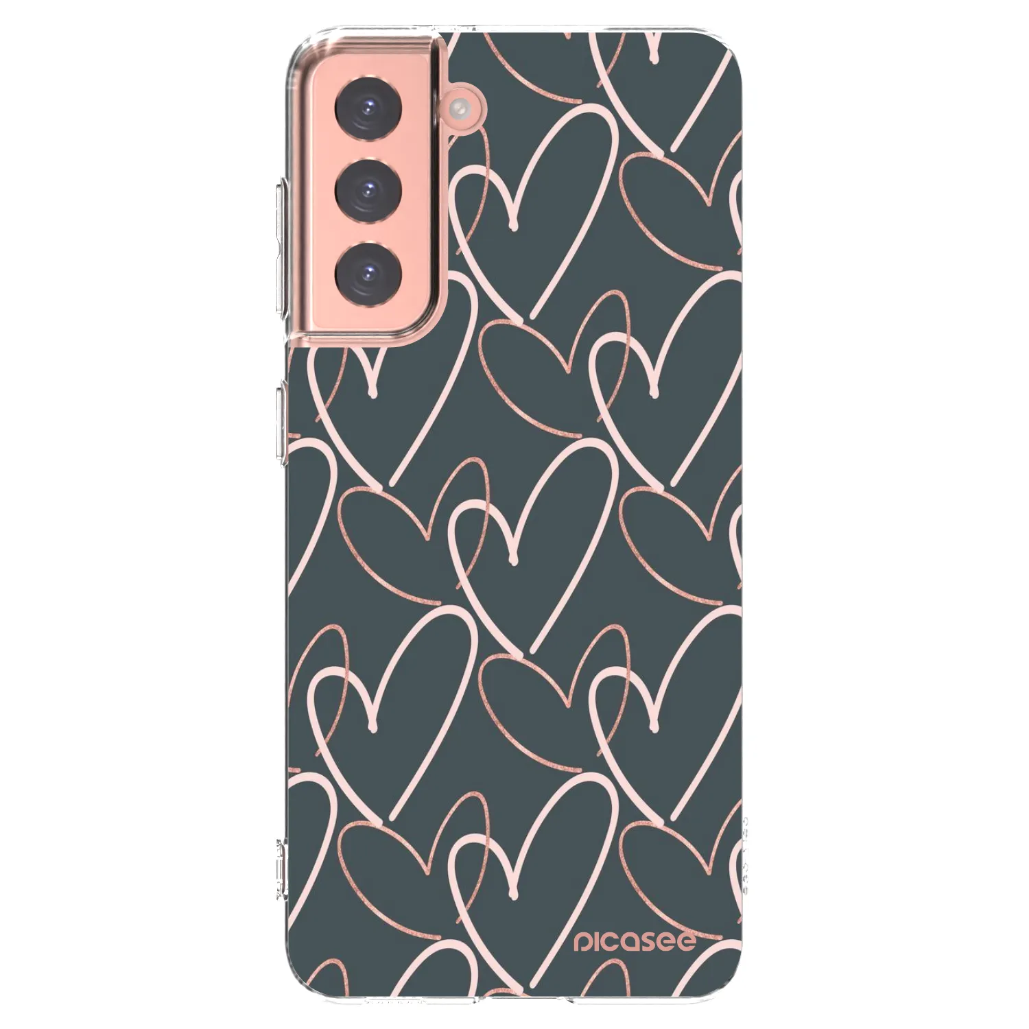 Picasee silikonska prozirna maskica za Samsung Galaxy S21 5G G991B - Lots of love