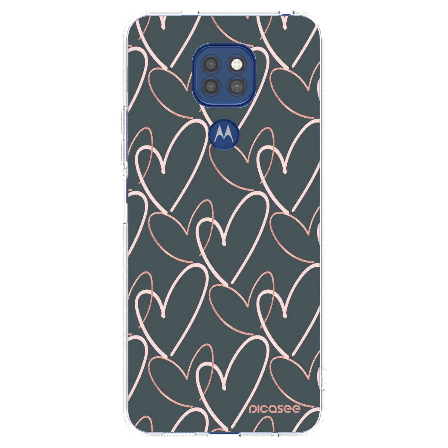 Picasee silikonska prozirna maskica za Motorola Moto G9 Play - Lots of love