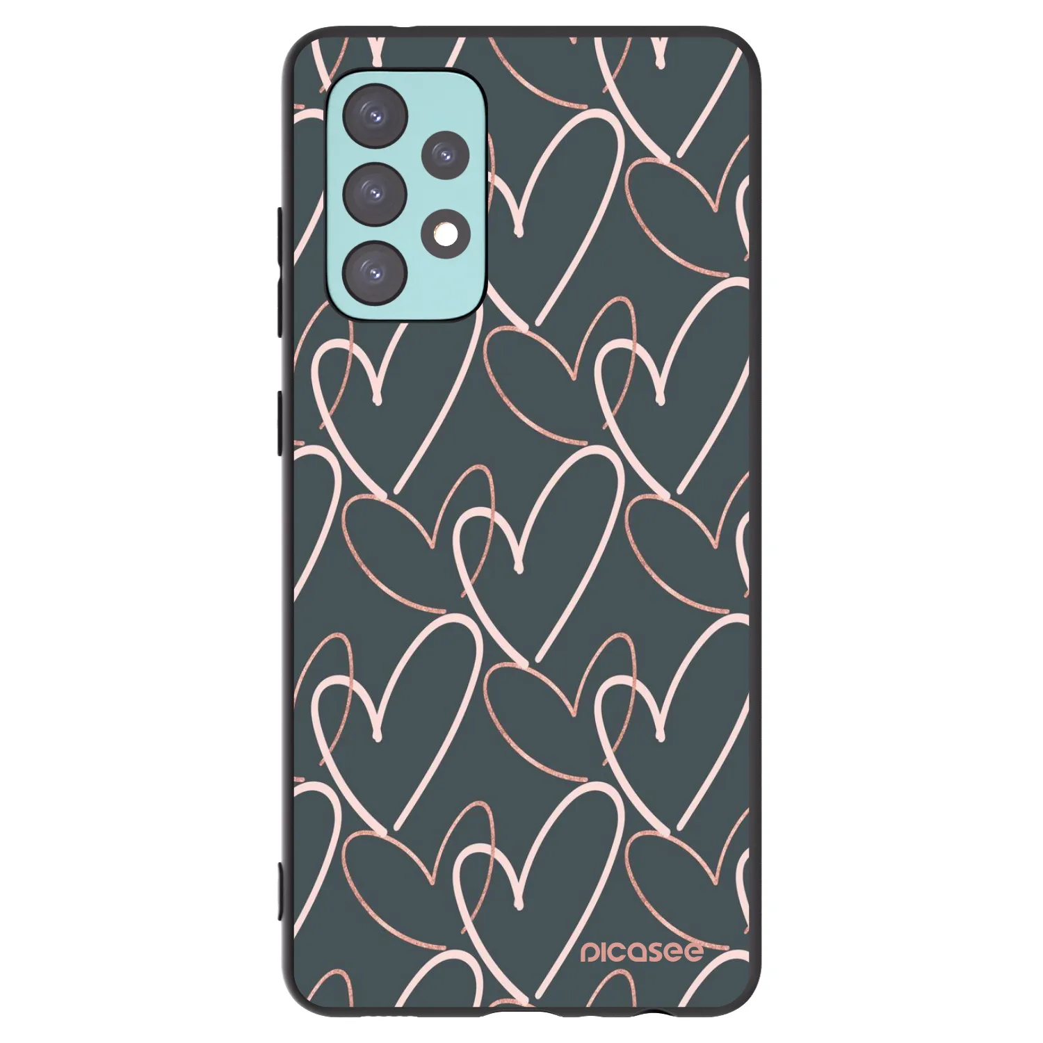 Picasee crna silikonska maskica za Samsung Galaxy A72 A725F - Lots of love