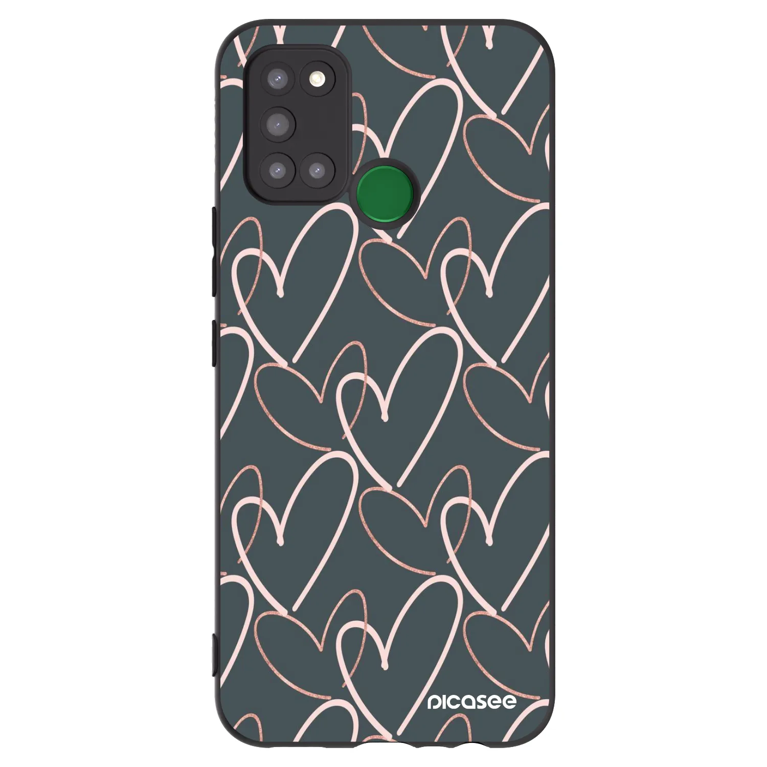 Picasee crna silikonska maskica za Realme 7i - Lots of love