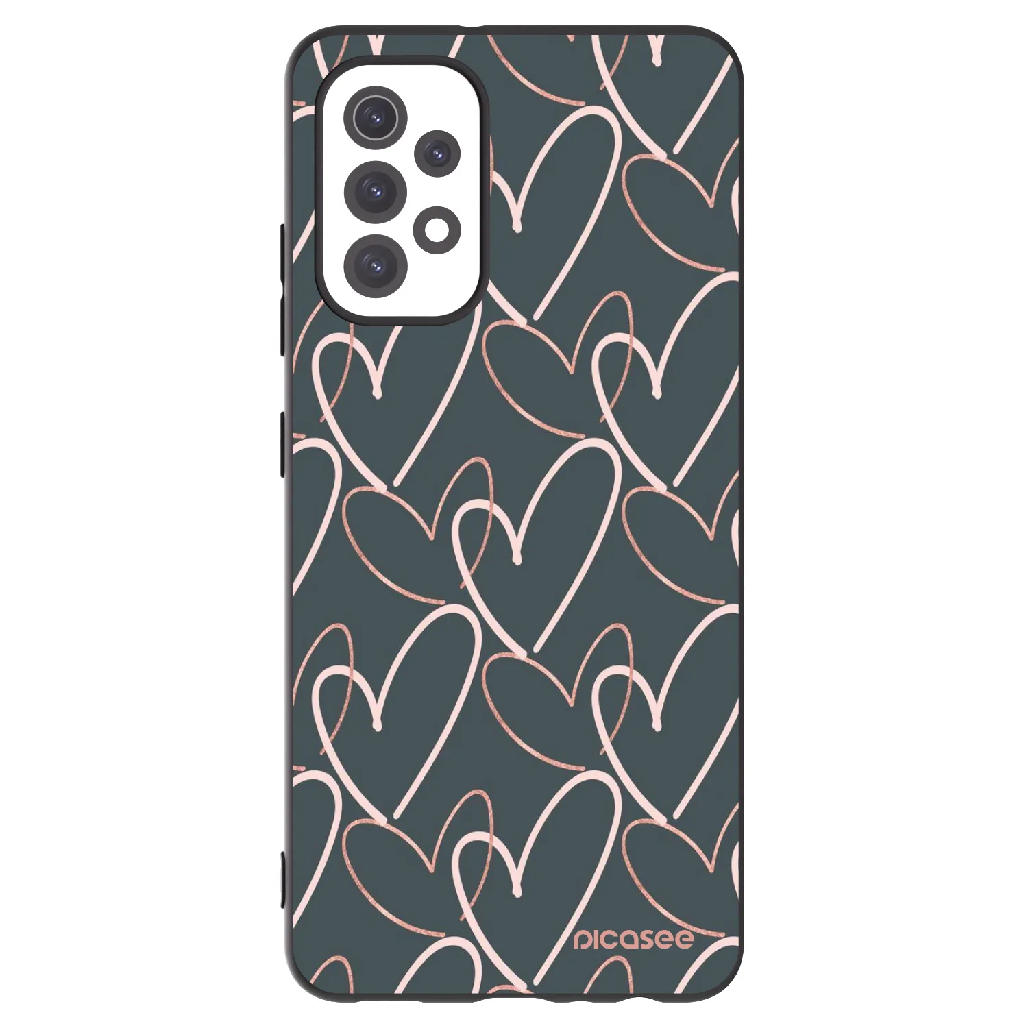 Picasee crna silikonska maskica za Samsung Galaxy A32 5G A326B - Lots of love