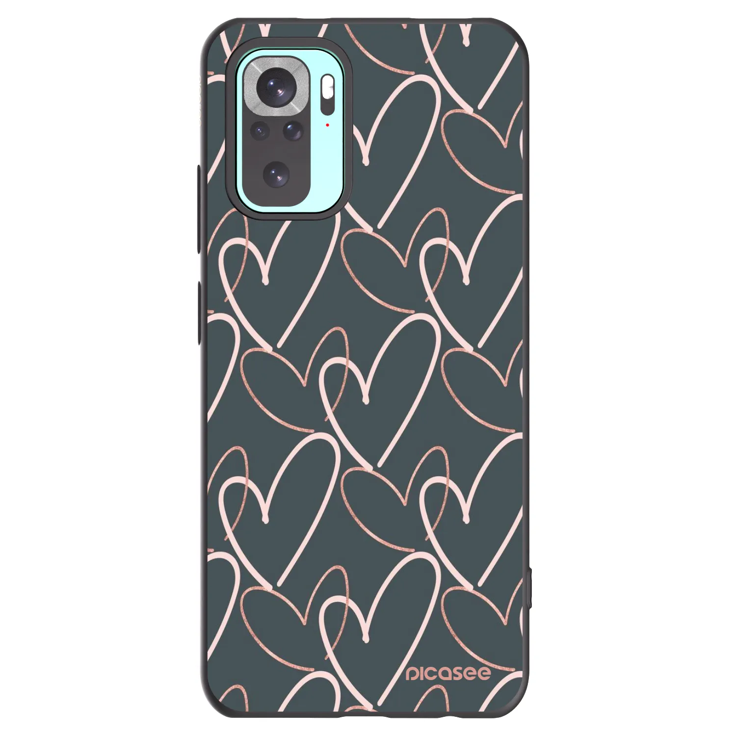 Picasee crna silikonska maskica za Xiaomi Redmi Note 10 Pro - Lots of love