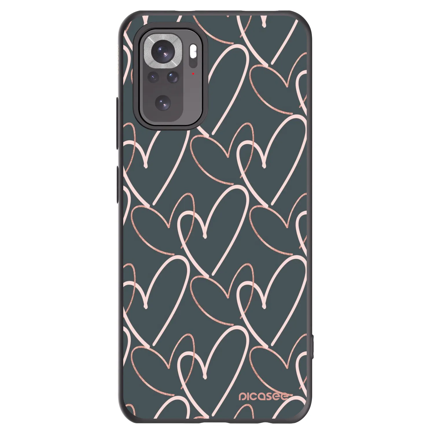 Picasee crna silikonska maskica za Xiaomi Redmi Note 10S - Lots of love