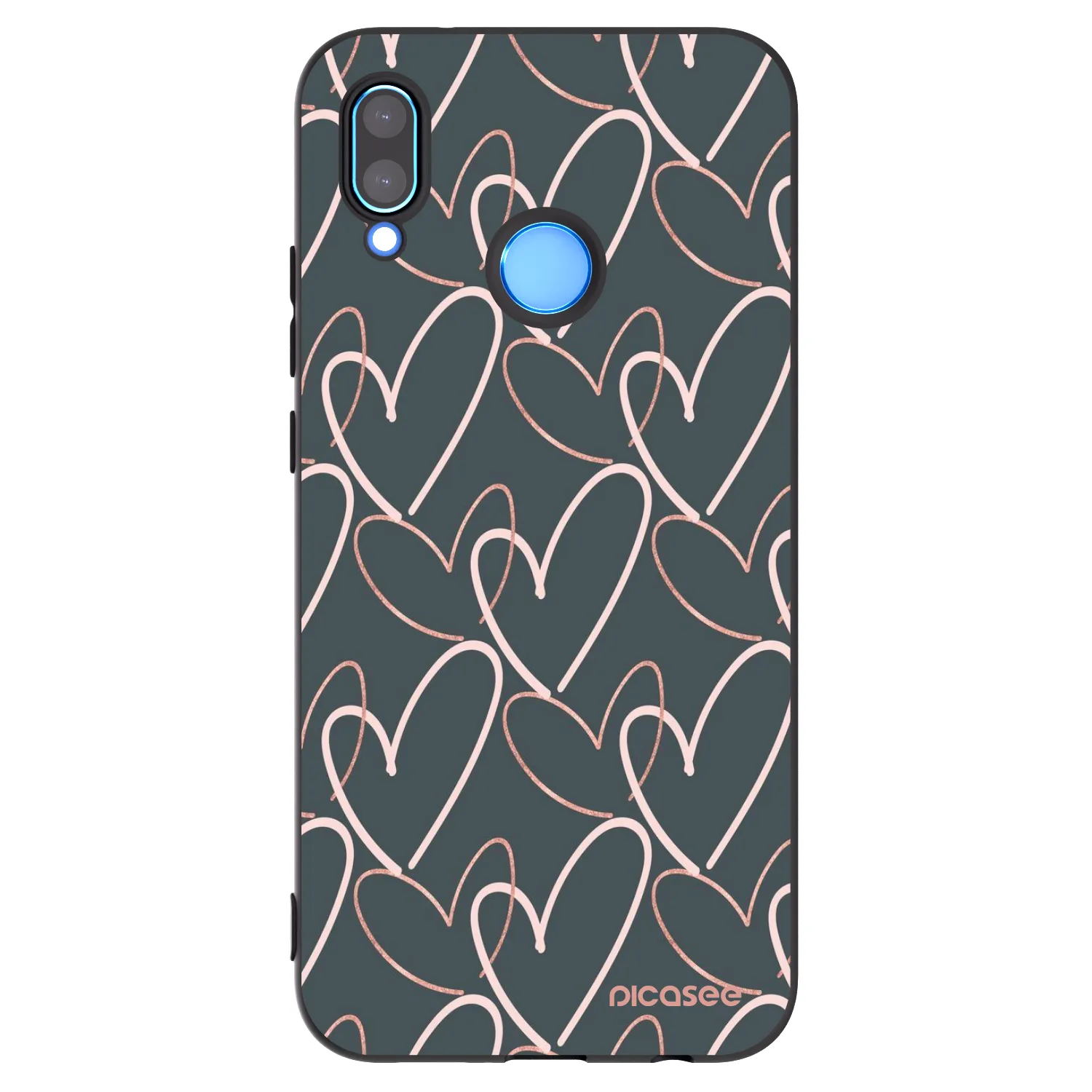 Picasee crna silikonska maskica za Huawei P20 Lite - Lots of love