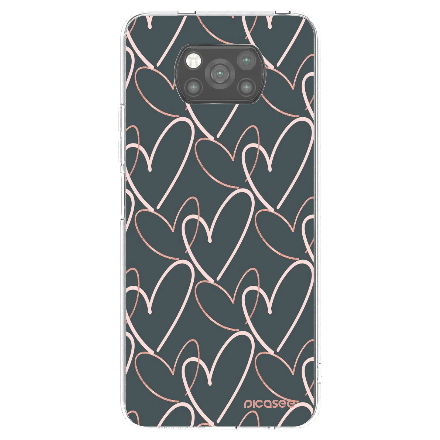 Picasee crna silikonska maskica za Xiaomi Poco X3 Pro - Lots of love