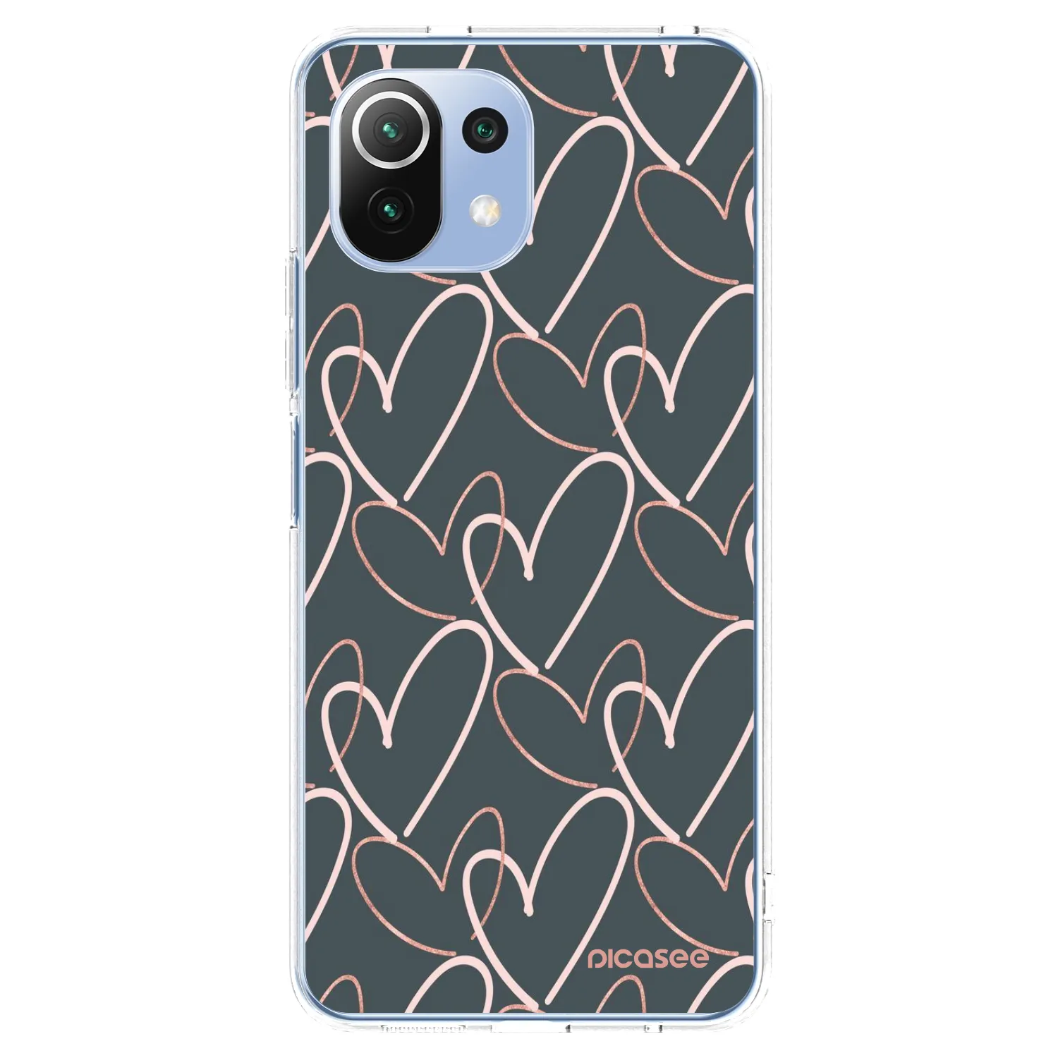 Picasee silikonska prozirna maskica za Xiaomi Mi 11 Lite - Lots of love