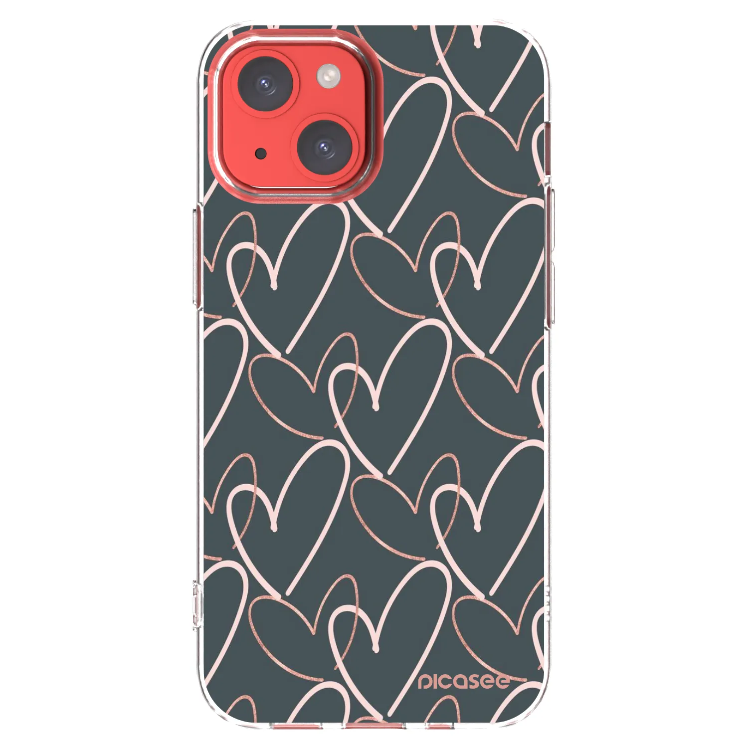 Picasee silikonska prozirna maskica za Apple iPhone 13 mini - Lots of love