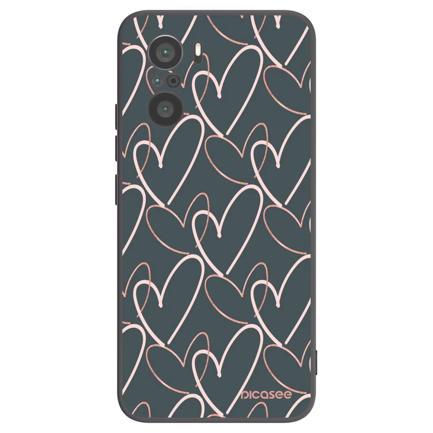 Picasee crna silikonska maskica za Xiaomi Poco F3 - Lots of love