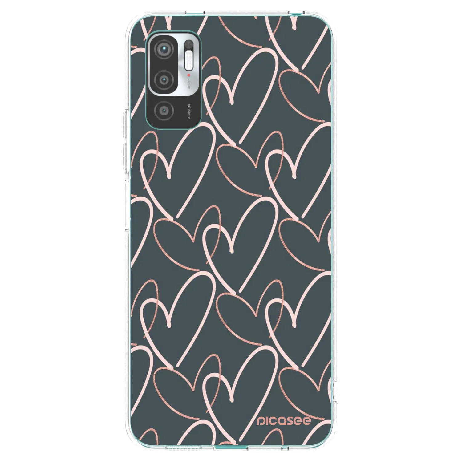 Picasee silikonska prozirna maskica za Xiaomi Redmi Note 10 5G - Lots of love