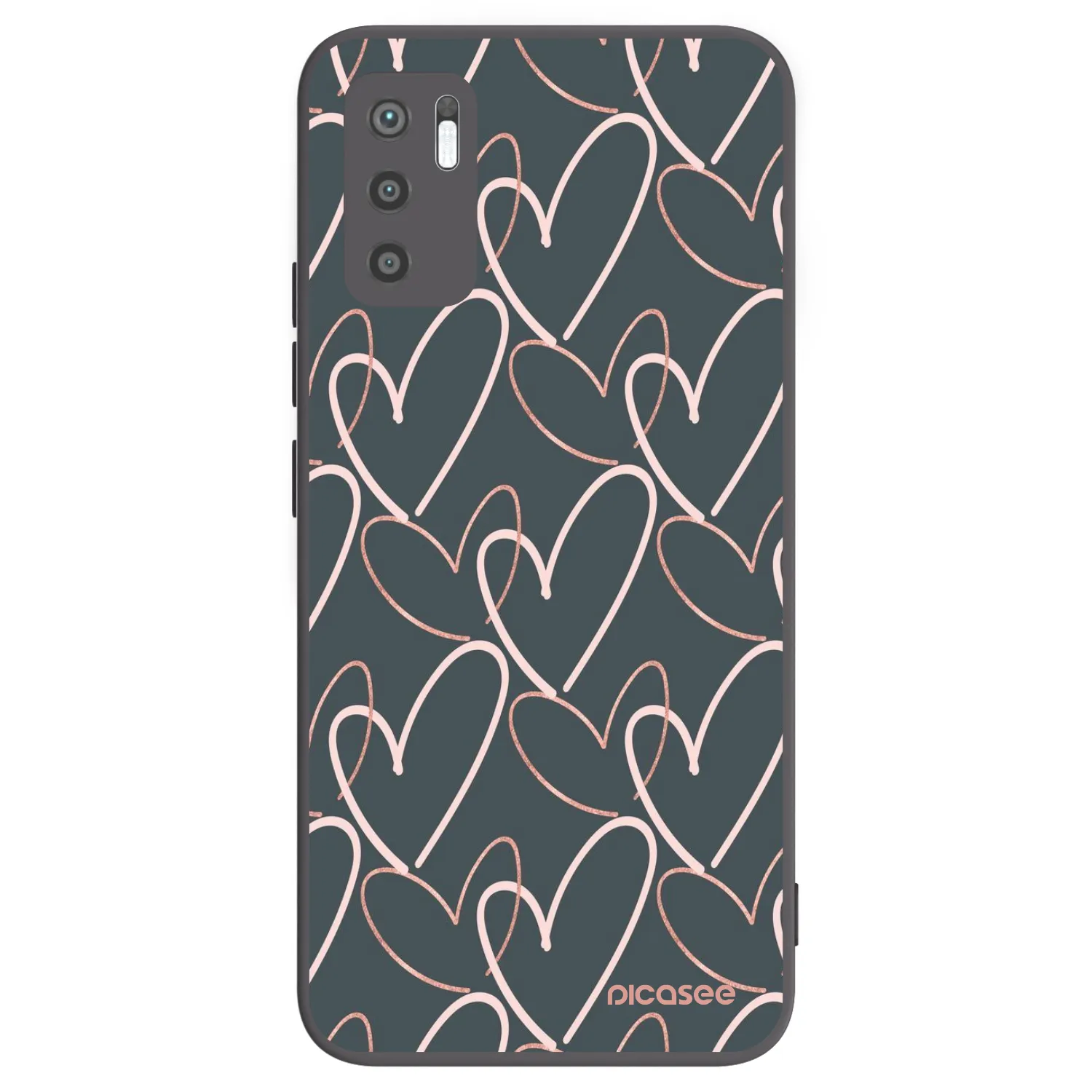 Picasee crna silikonska maskica za Xiaomi Redmi Note 10 5G - Lots of love
