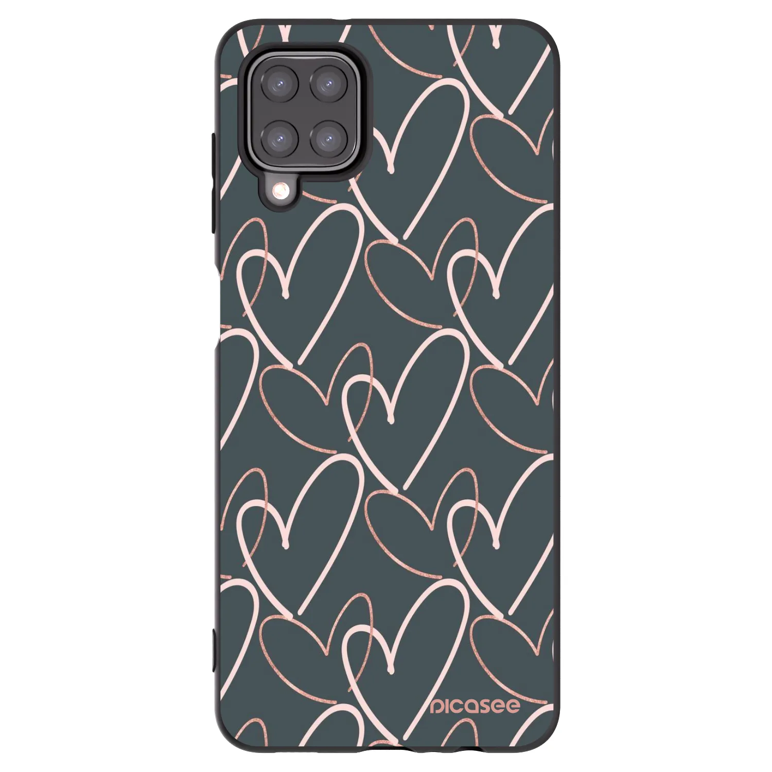 Picasee crna silikonska maskica za Samsung Galaxy M12 M127F - Lots of love