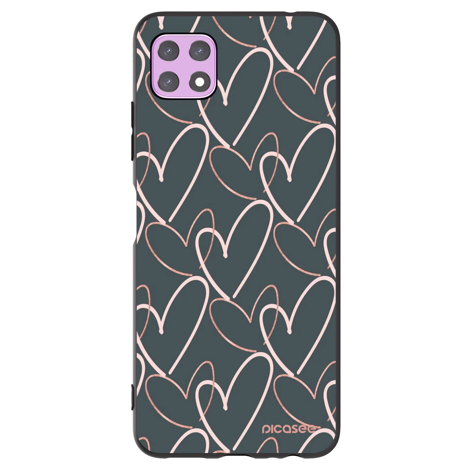 Picasee crna silikonska maskica za Samsung Galaxy A22 A226B 5G - Lots of love