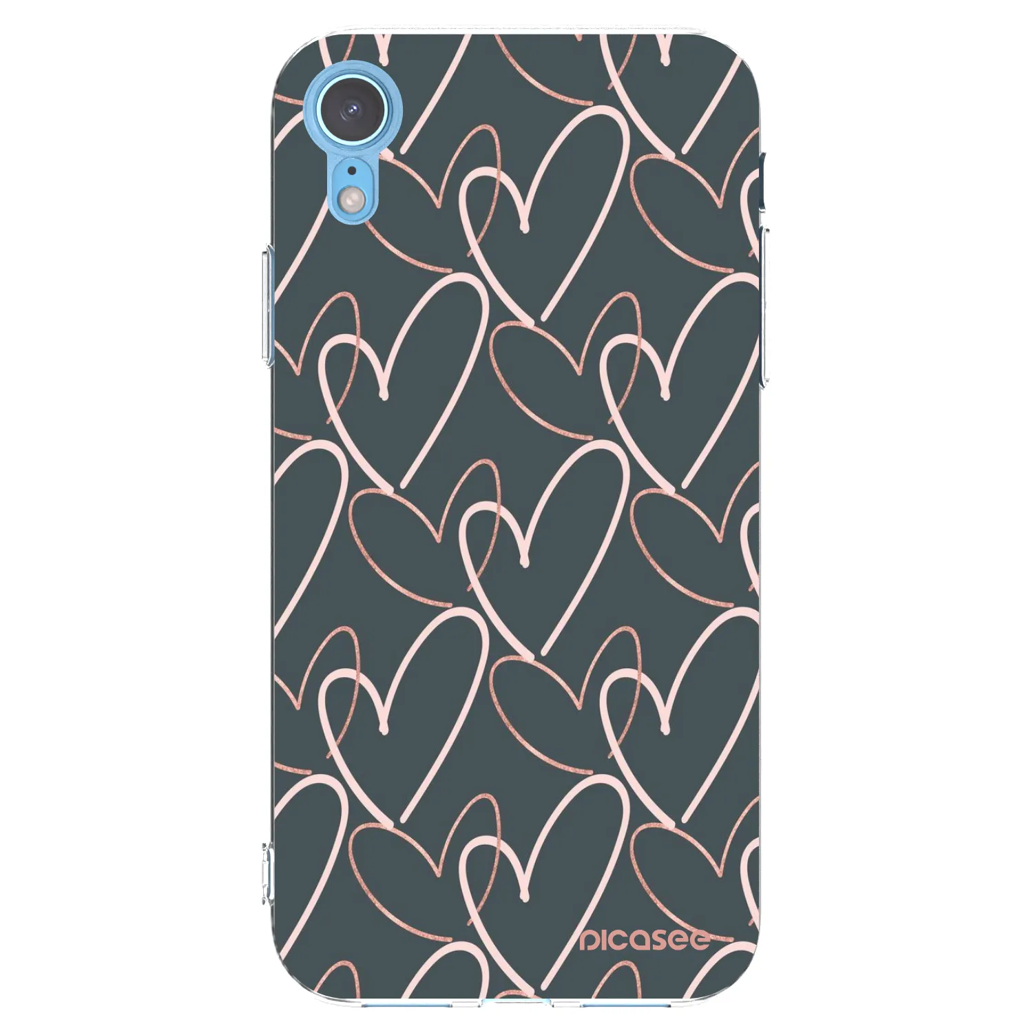 Picasee silikonska prozirna maskica za Apple iPhone XR - Lots of love