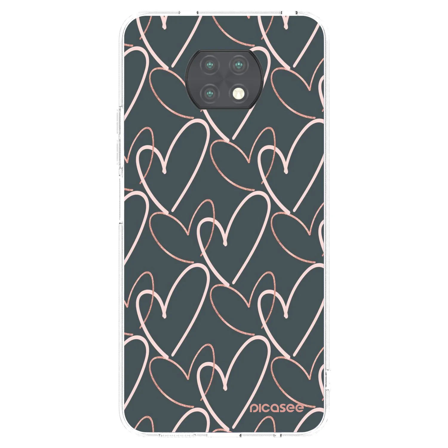 Picasee silikonska prozirna maskica za Xiaomi Redmi Note 9T - Lots of love