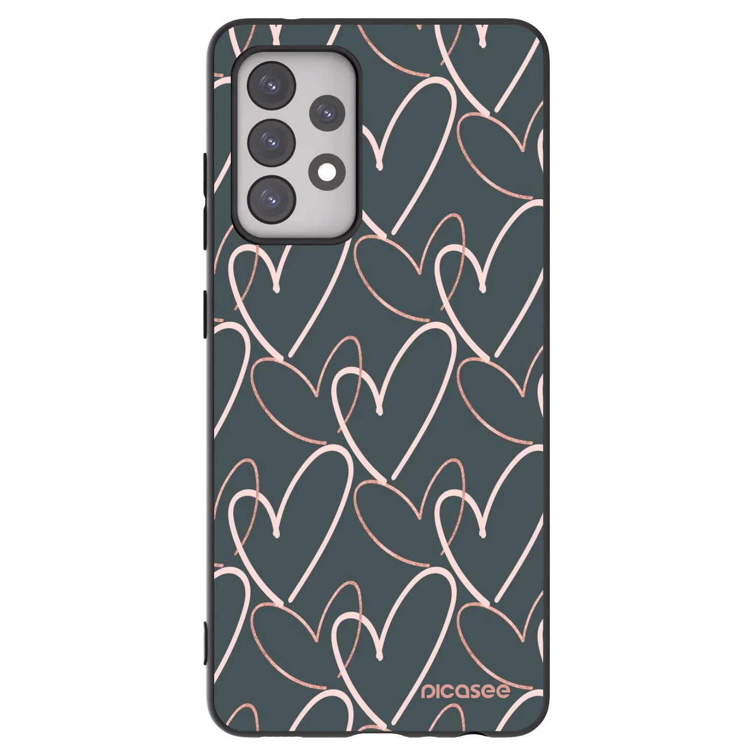 Picasee crna silikonska maskica za Samsung Galaxy A52s 5G A528B - Lots of love