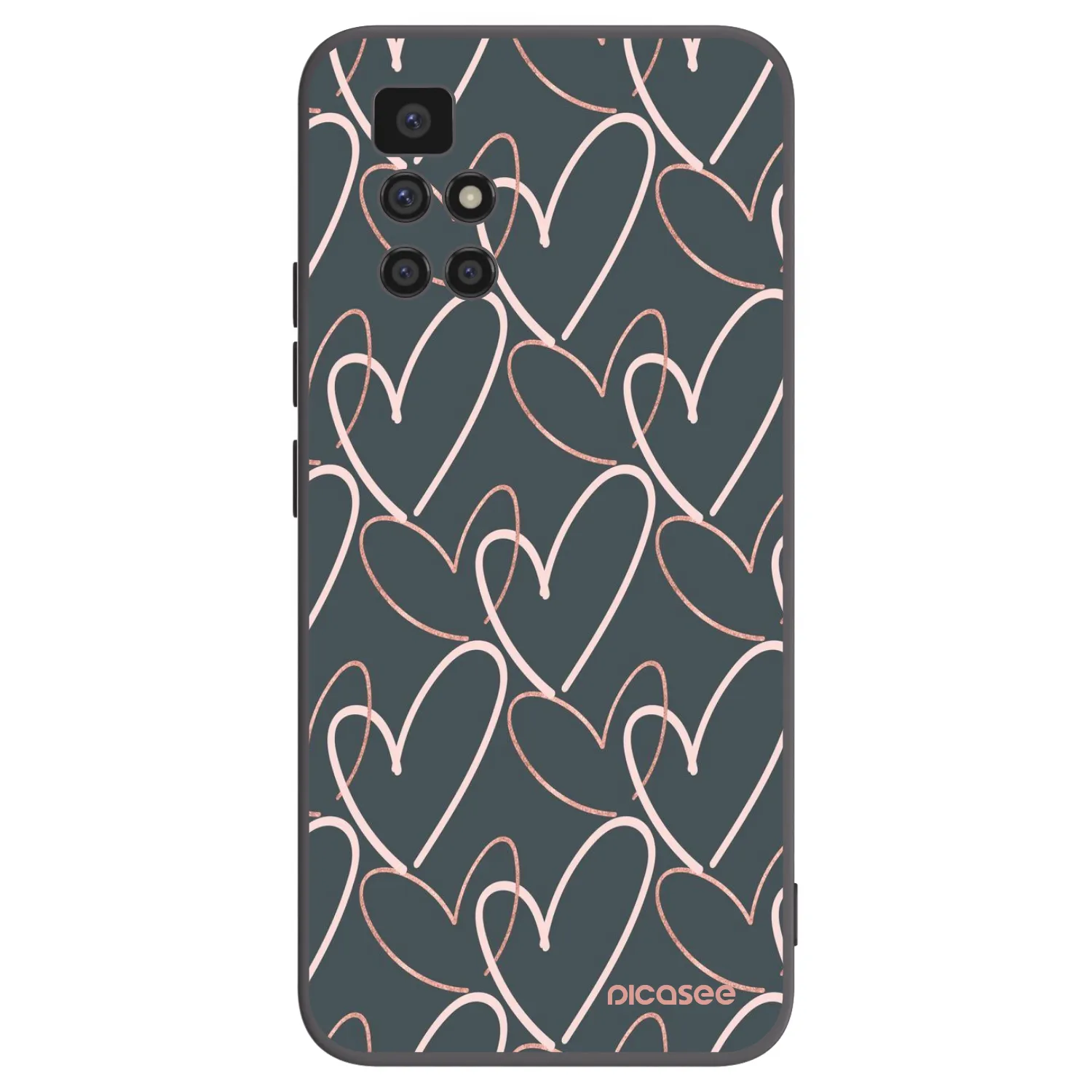 Picasee crna silikonska maskica za Xiaomi Redmi 10 - Lots of love