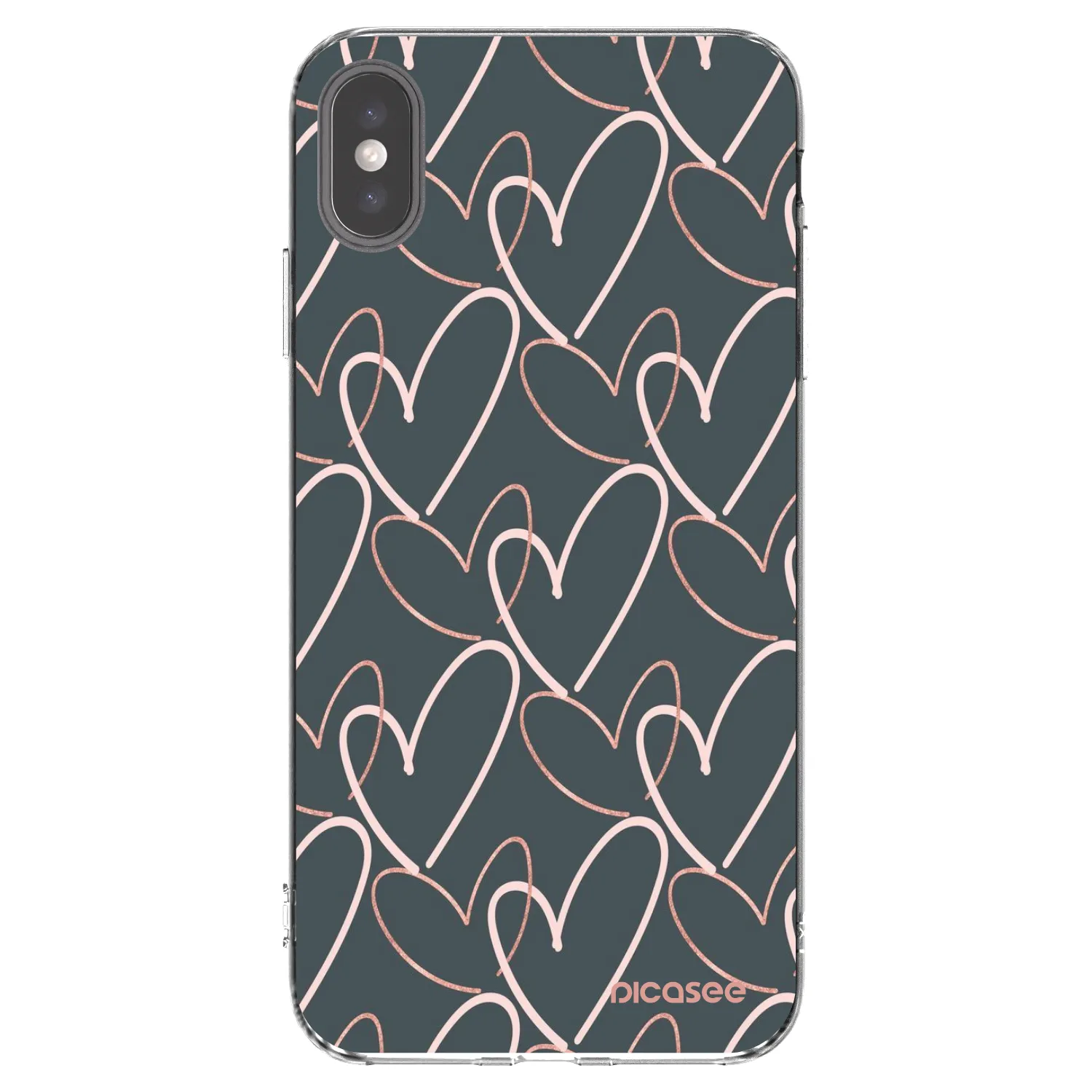 Picasee silikonska prozirna maskica za Apple iPhone XS Max - Lots of love