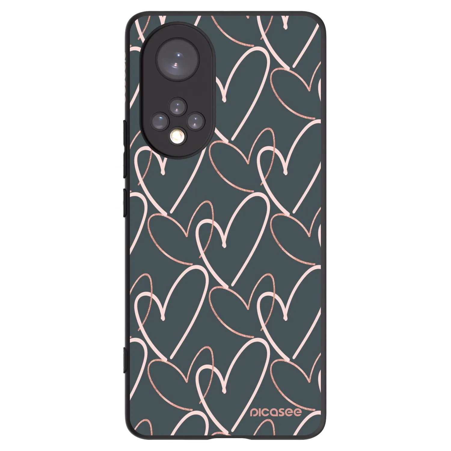 Picasee crna silikonska maskica za Honor 50 5G - Lots of love