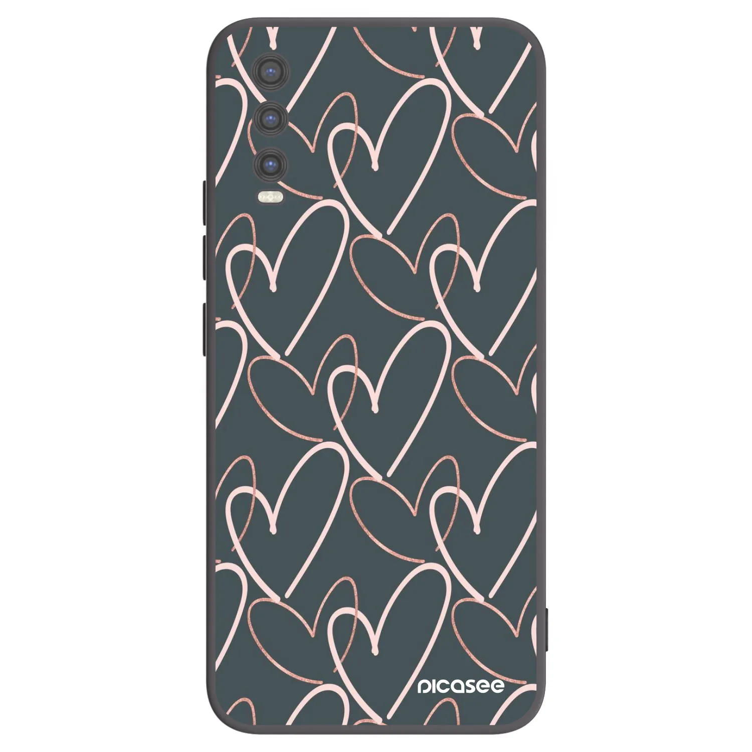 Picasee crna silikonska maskica za Vivo Y20s - Lots of love