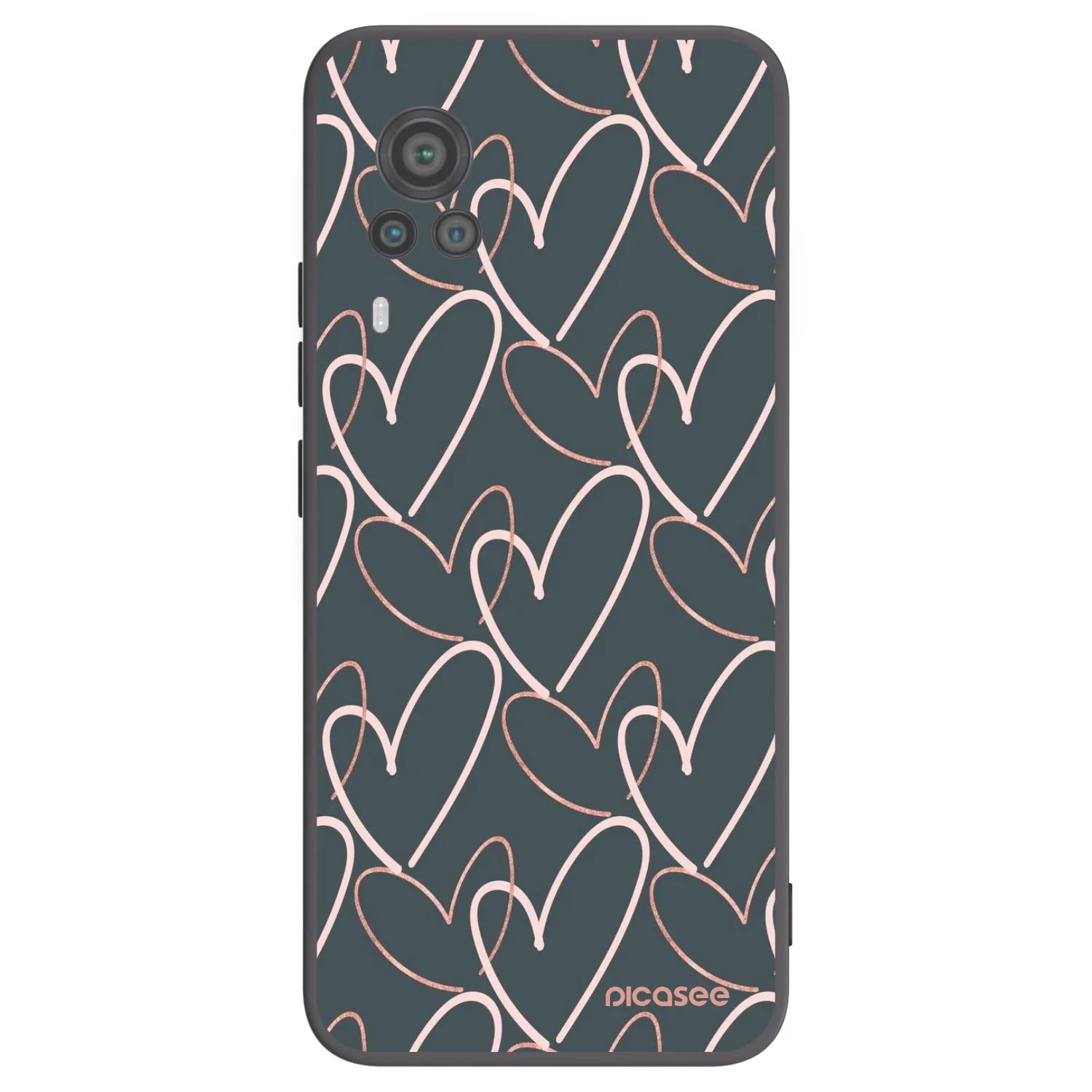 Picasee crna silikonska maskica za Vivo X60 Pro 5G - Lots of love