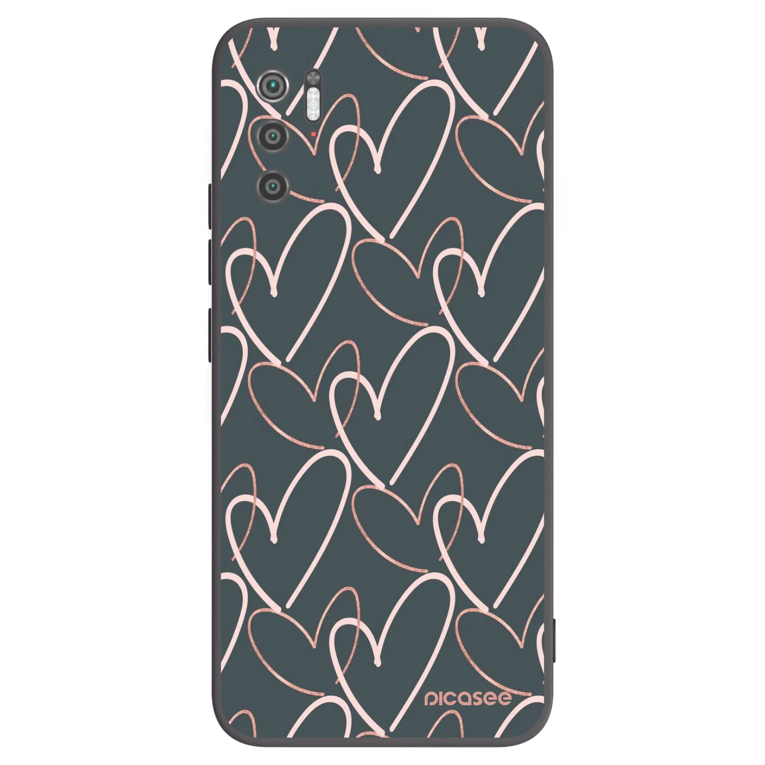 Picasee crna silikonska maskica za Xiaomi Poco M3 Pro 5G - Lots of love
