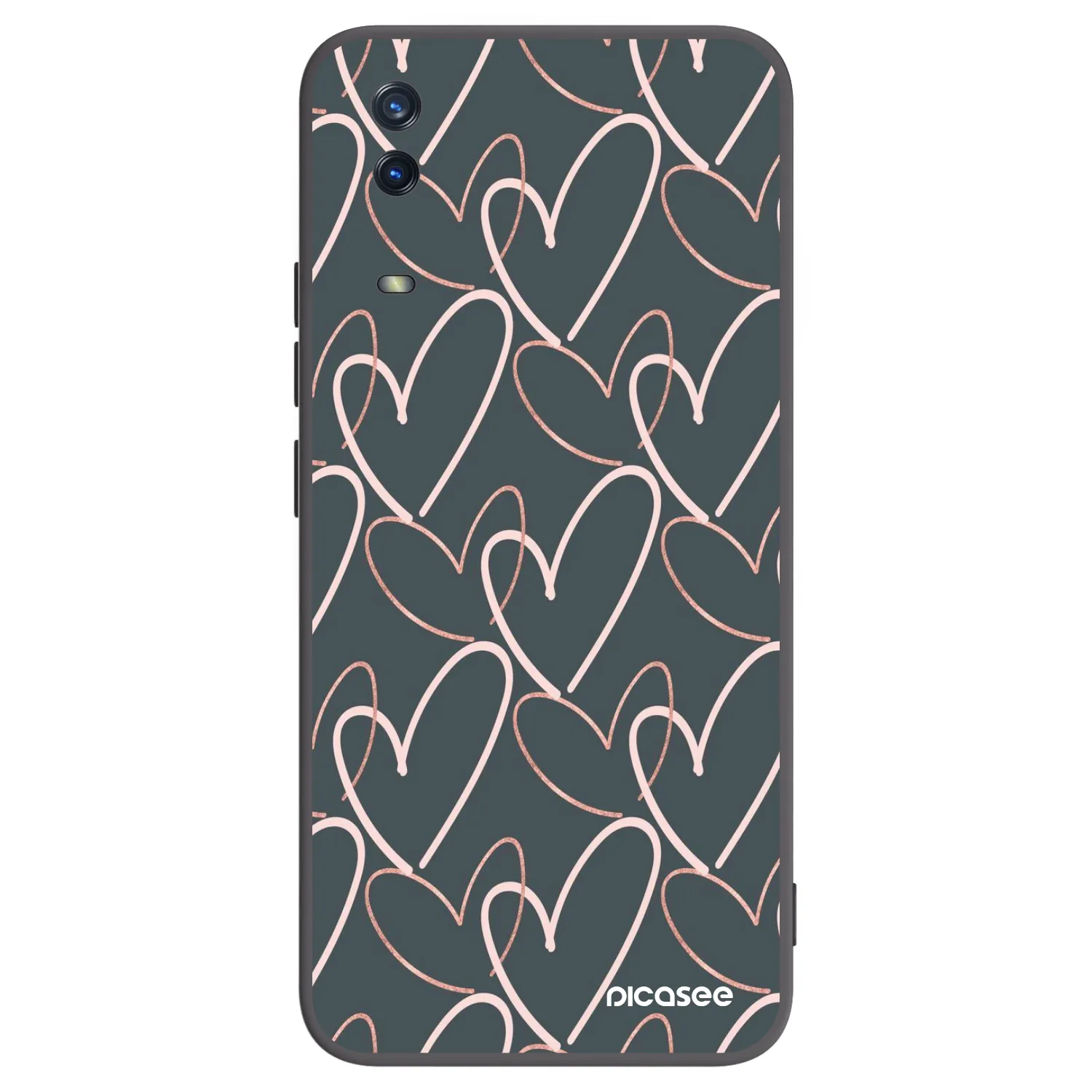 Picasee crna silikonska maskica za Vivo Y11s - Lots of love