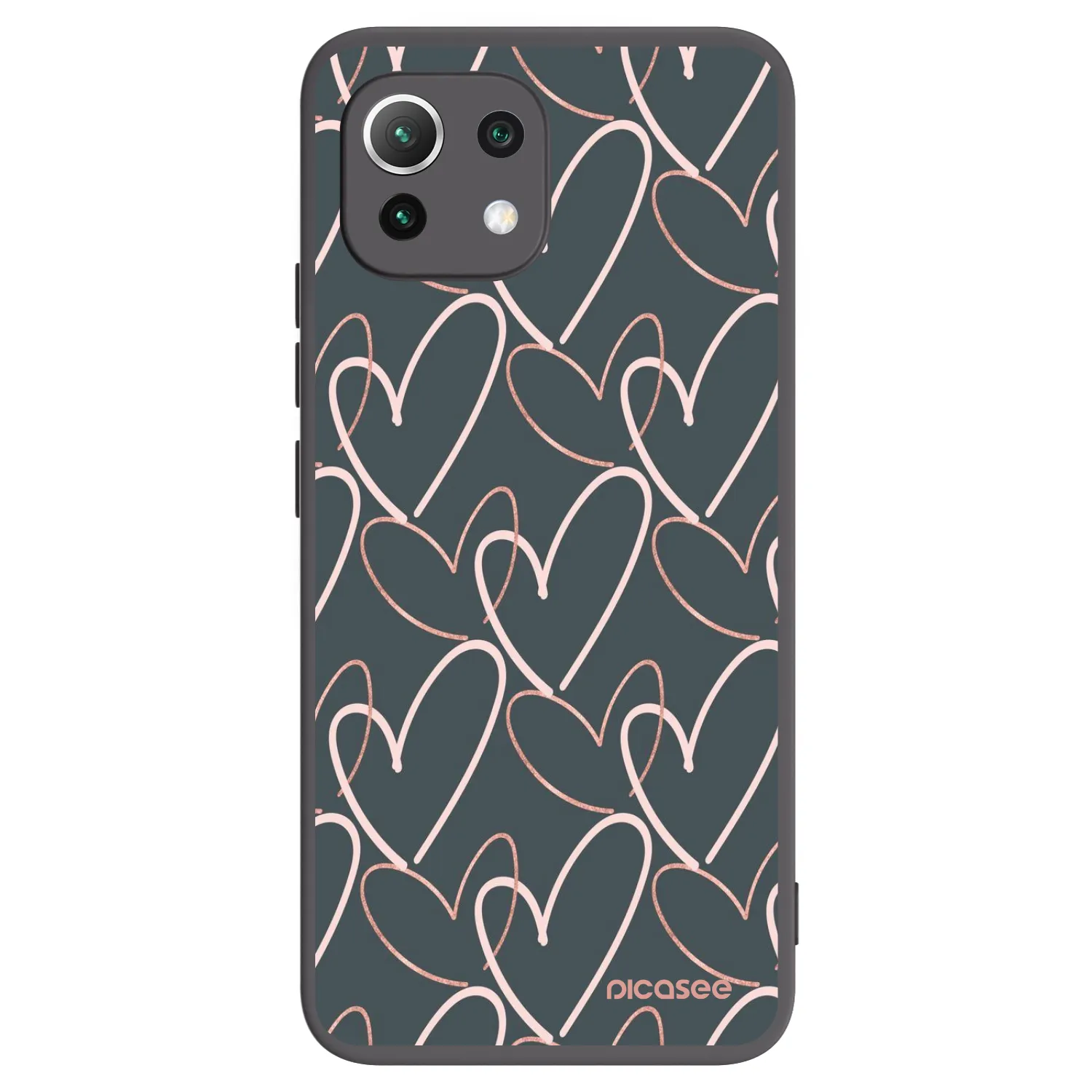 Picasee crna silikonska maskica za Xiaomi 11 Lite 5G NE - Lots of love