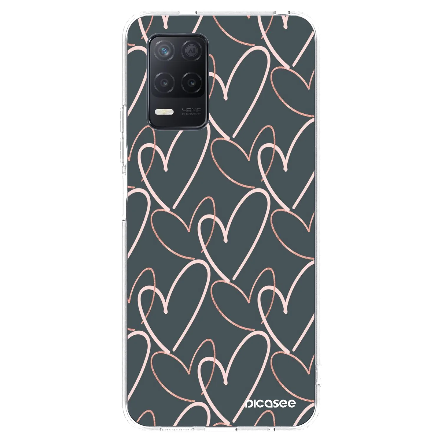 Picasee silikonska prozirna maskica za Realme 8 5G - Lots of love