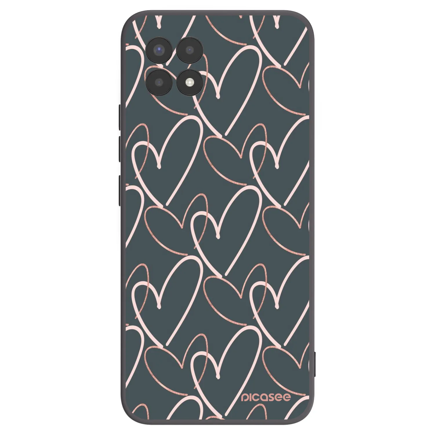 Picasee crna silikonska maskica za Realme 8i - Lots of love
