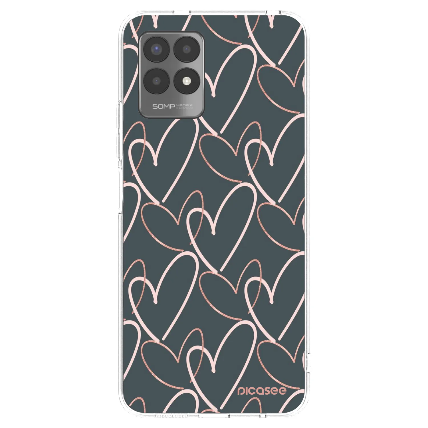 Picasee silikonska prozirna maskica za Realme 8i - Lots of love