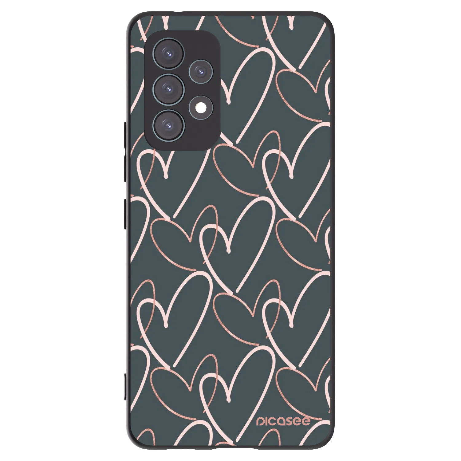 Picasee crna silikonska maskica za Samsung Galaxy A53 5G A536 - Lots of love