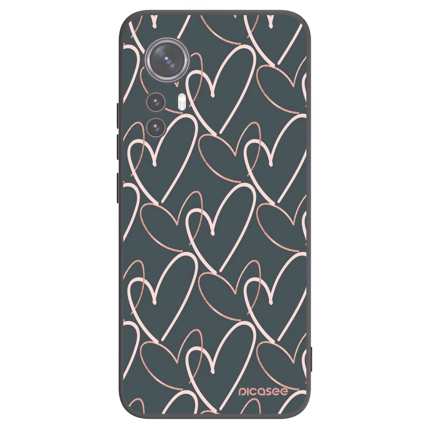 Picasee crna silikonska maskica za Xiaomi 12 - Lots of love