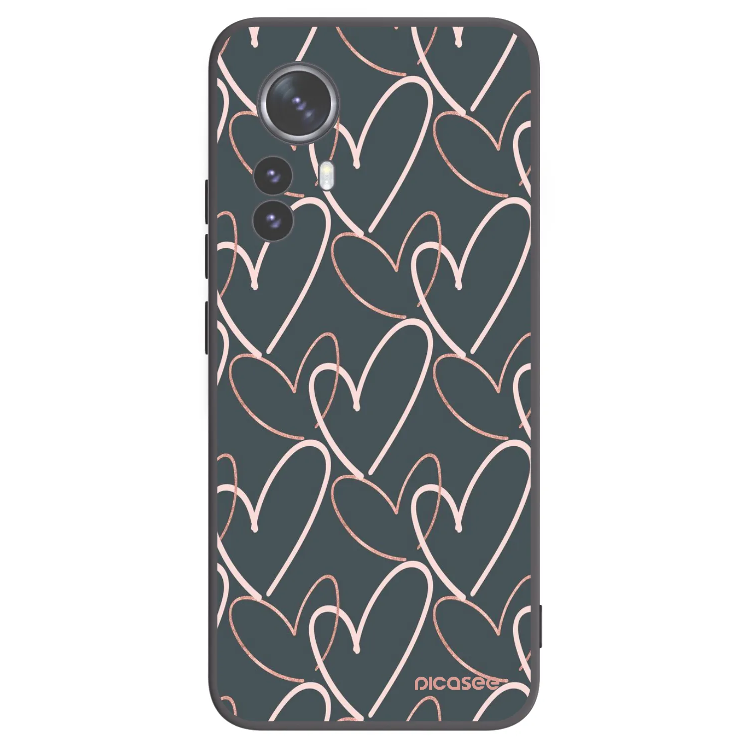 Picasee crna silikonska maskica za Xiaomi 12 Pro - Lots of love