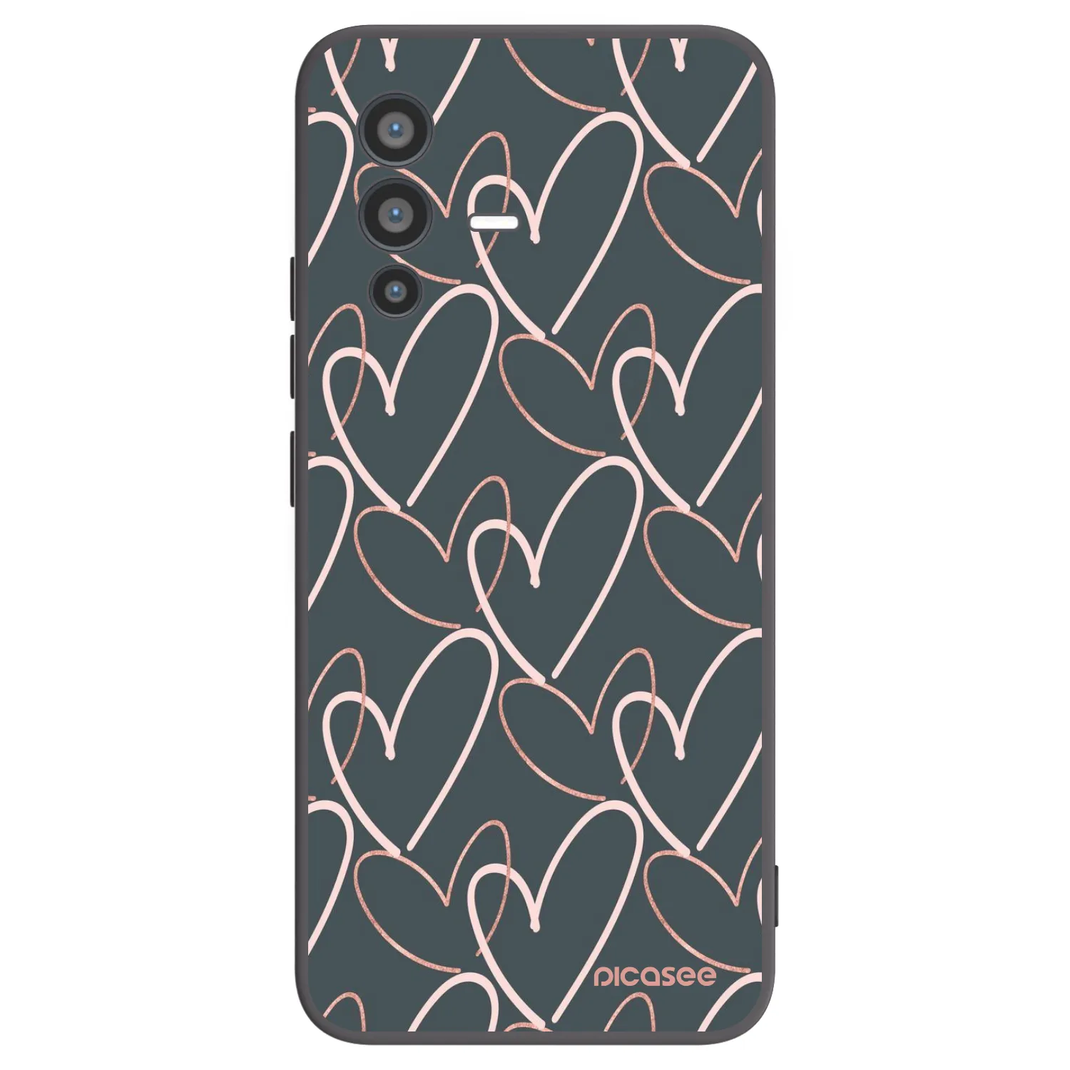 Picasee crna silikonska maskica za Vivo V23 5G - Lots of love