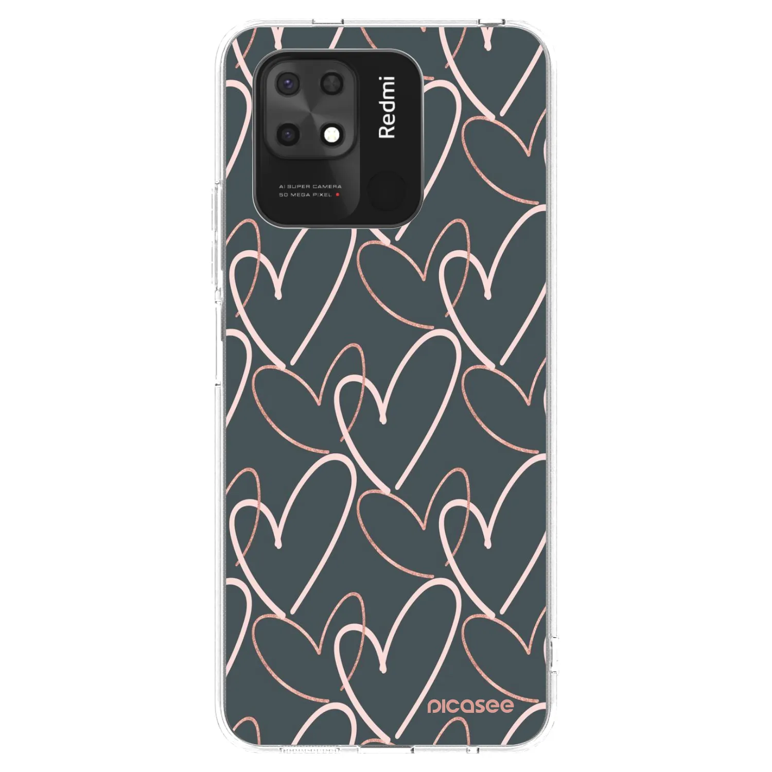 Picasee silikonska prozirna maskica za Xiaomi Redmi 10C - Lots of love