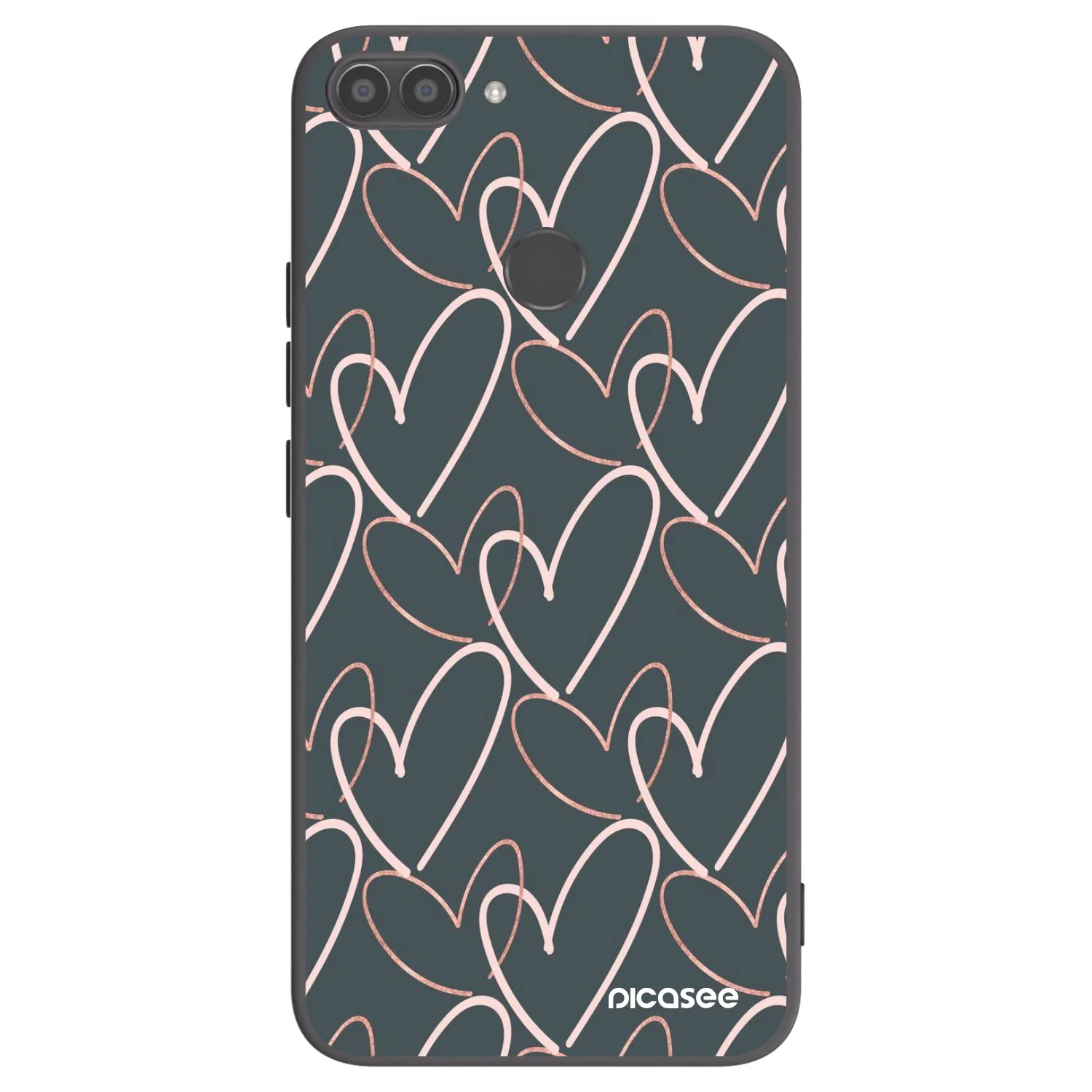 Picasee crna silikonska maskica za Huawei P Smart - Lots of love