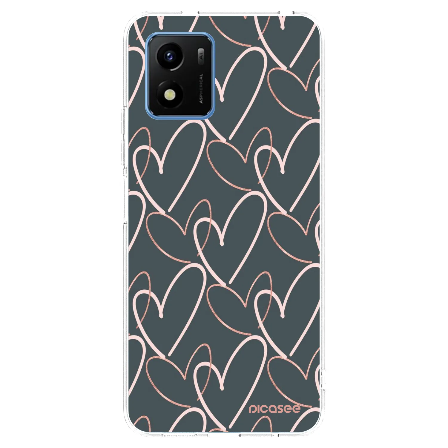 Picasee silikonska prozirna maskica za Vivo Y01 - Lots of love