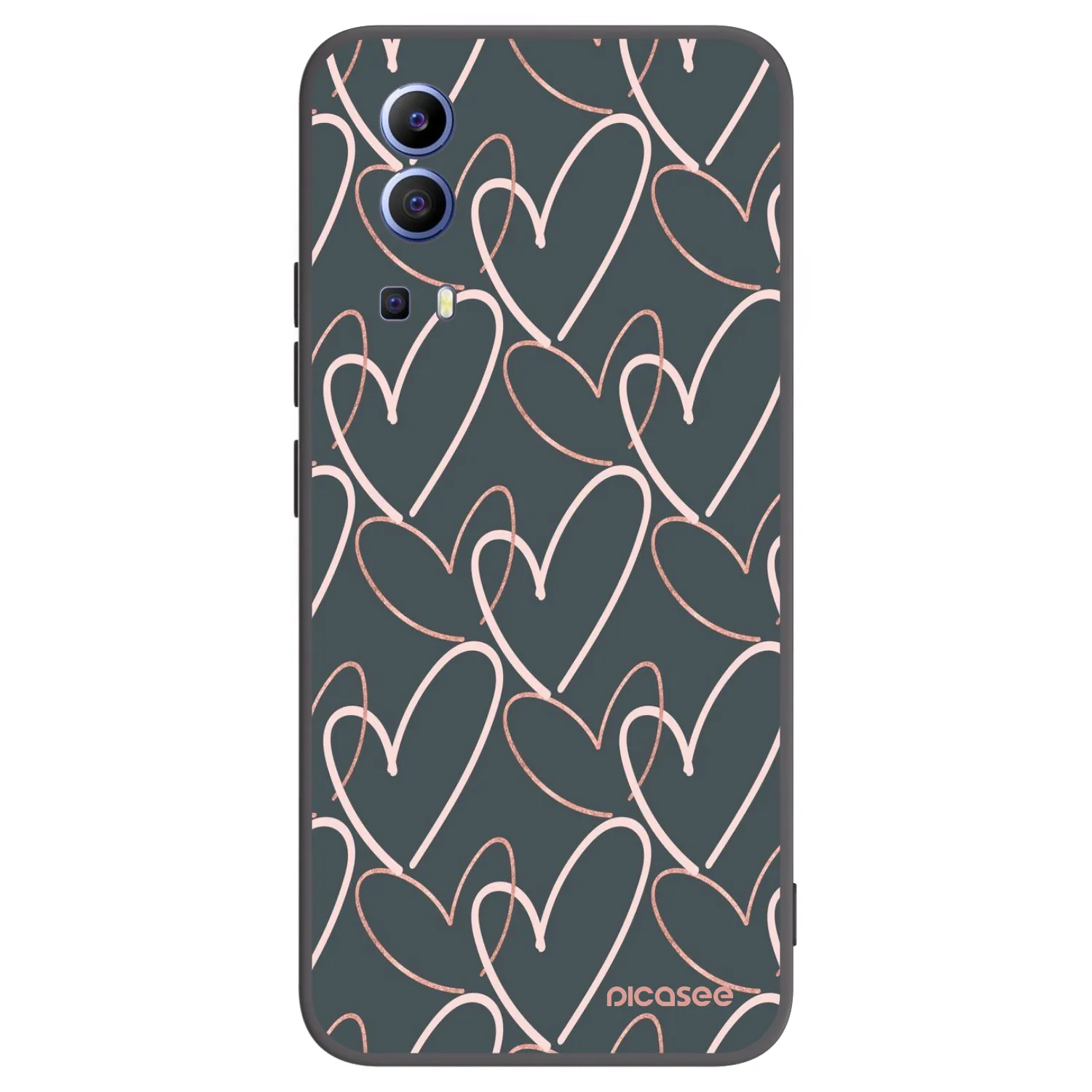 Picasee crna silikonska maskica za Vivo Y52 5G - Lots of love