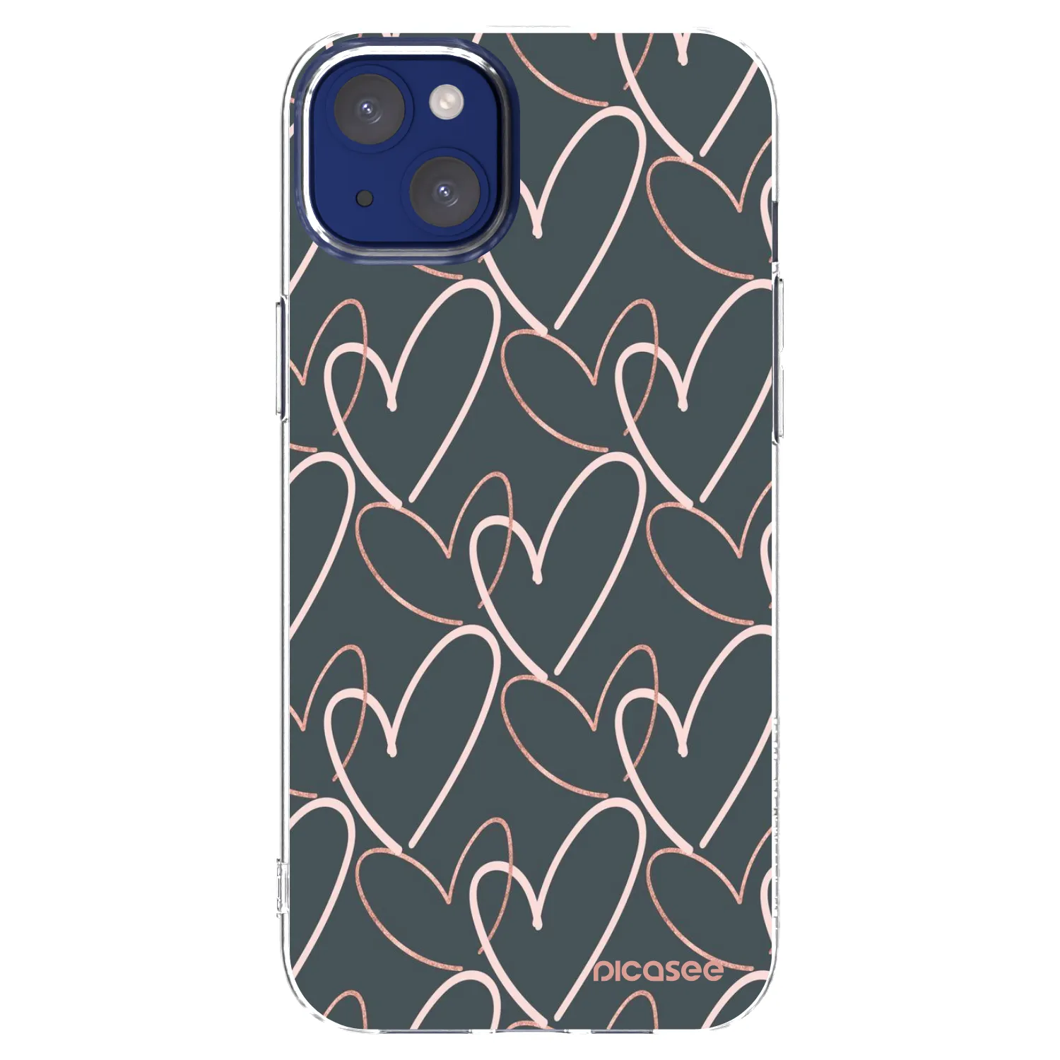 Picasee silikonska prozirna maskica za Apple iPhone 14 Plus - Lots of love
