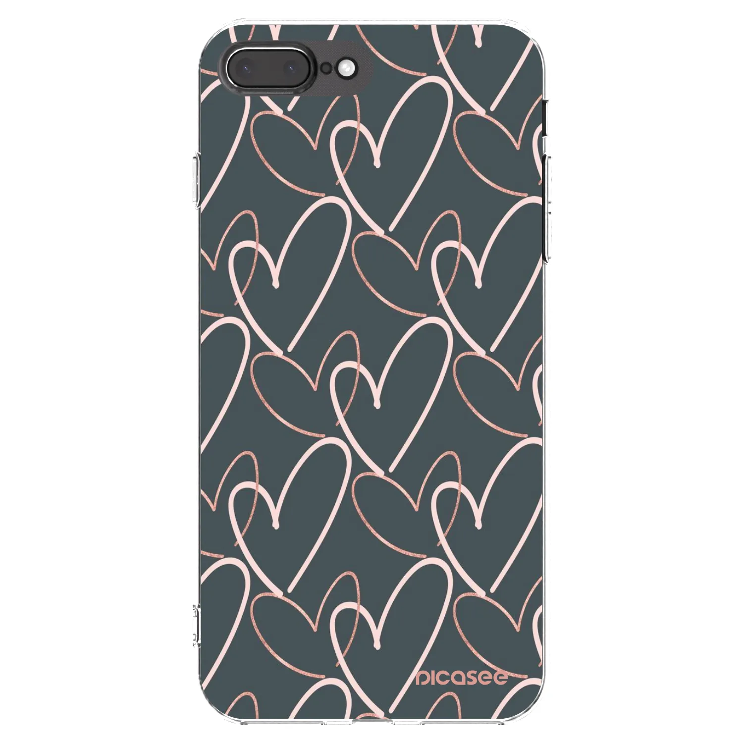 Picasee silikonska prozirna maskica za Apple iPhone 8 Plus - Lots of love