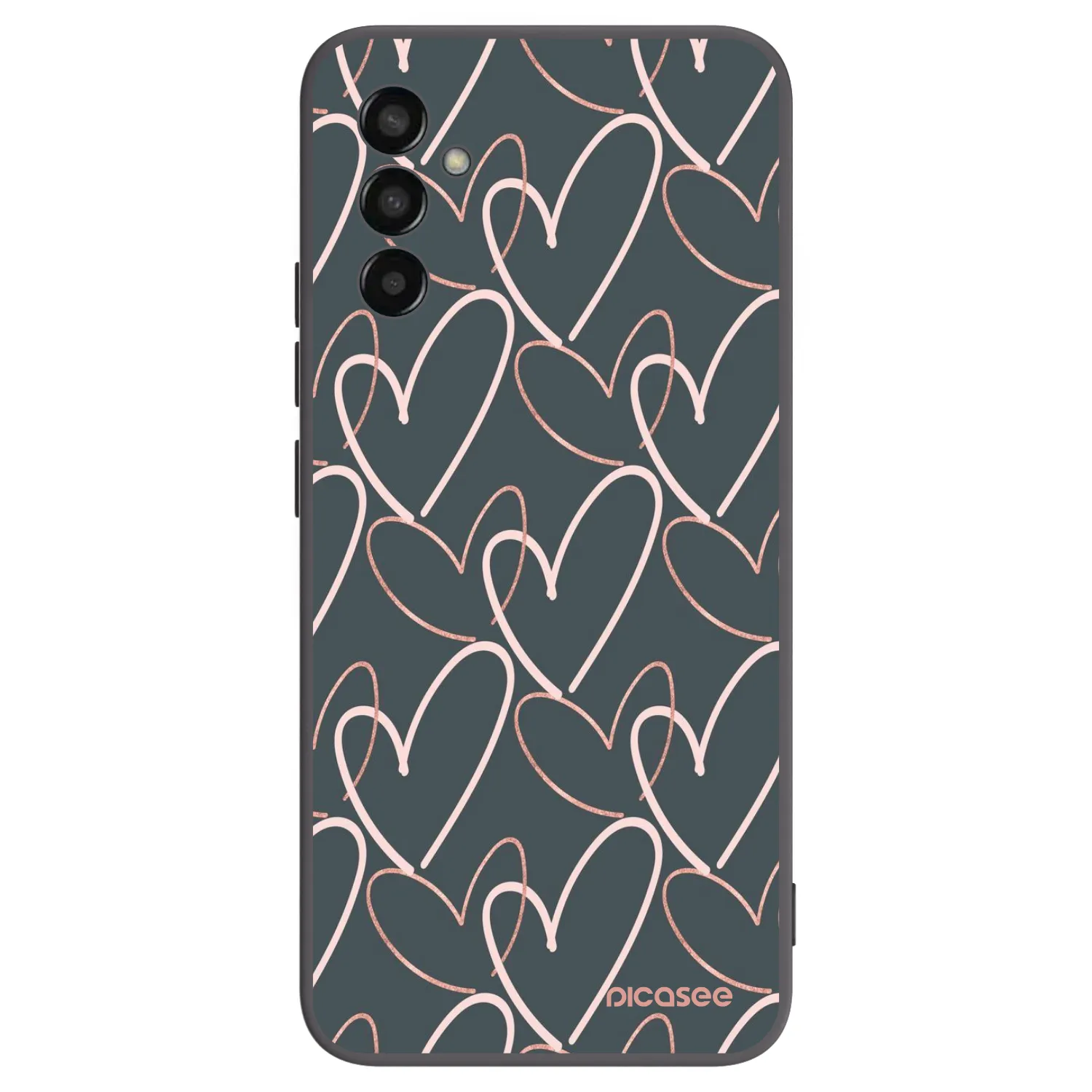Picasee crna silikonska maskica za Samsung Galaxy M13 M135F - Lots of love
