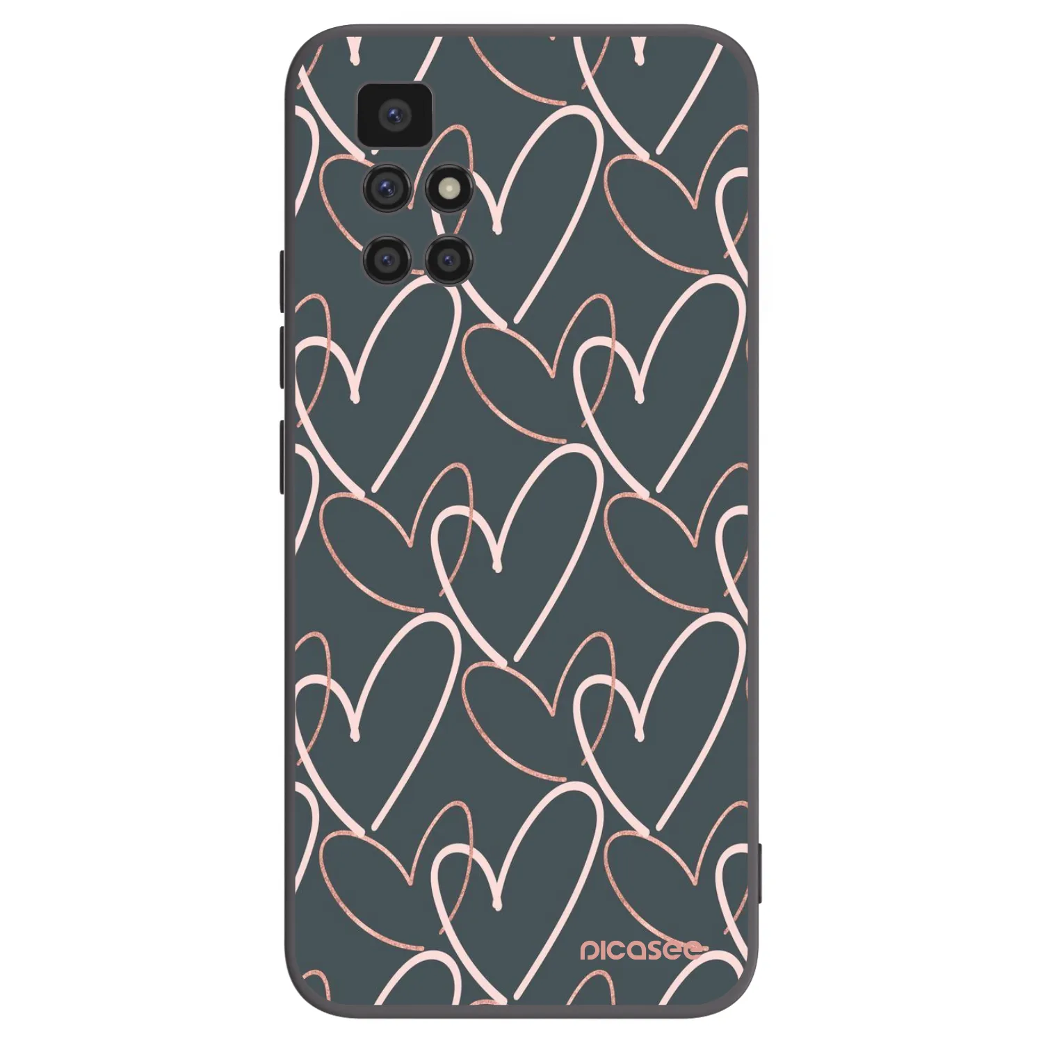 Picasee crna silikonska maskica za Xiaomi Redmi 10 (2022) - Lots of love